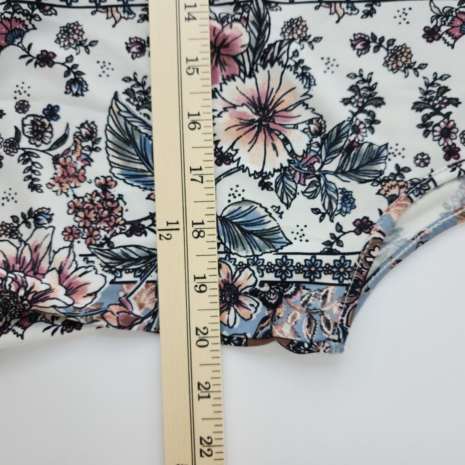 Perseption Concept Womens XL Floral Medallion Sleeveless Button V-Neck - Thumbnail 6