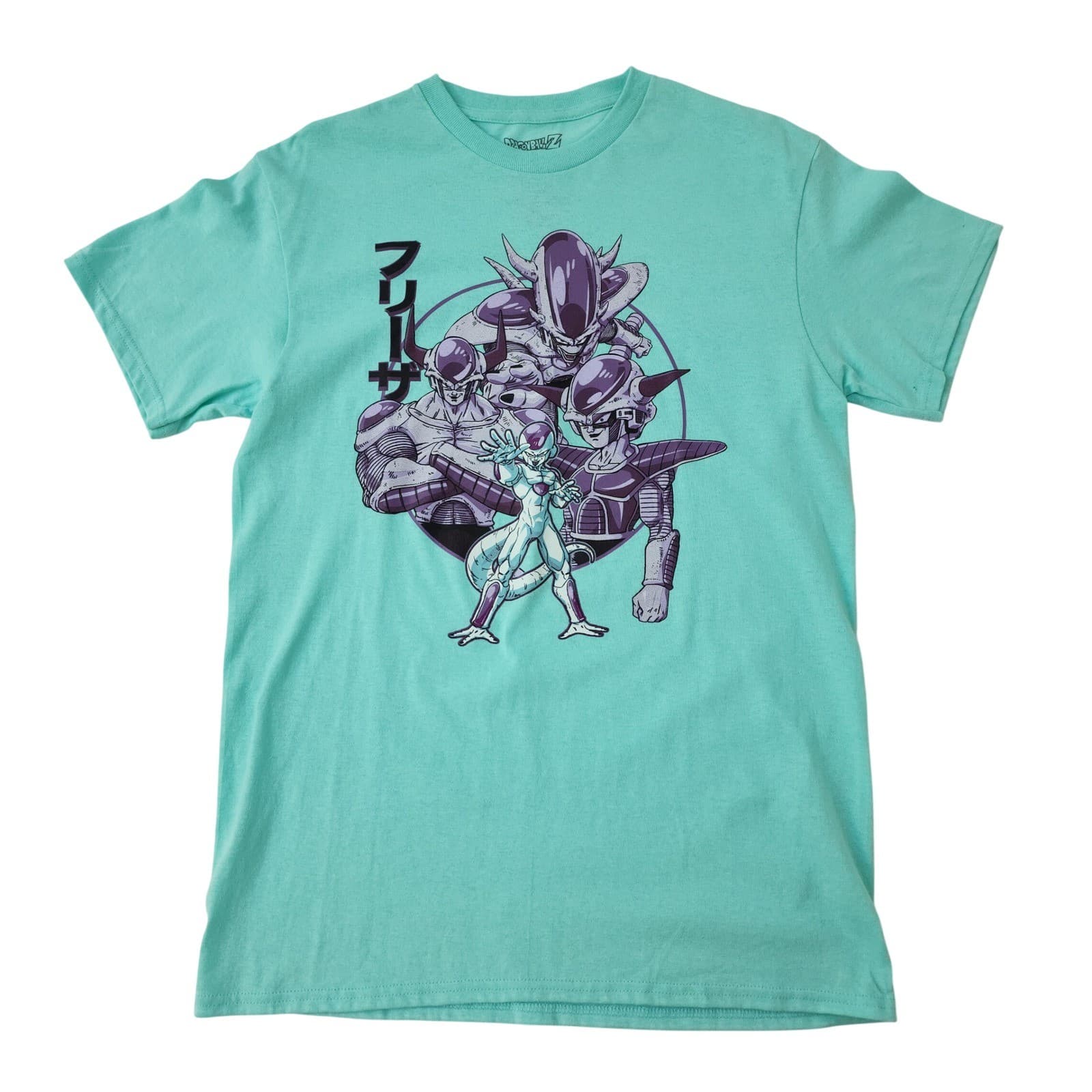 Dragon Ball Z Frieza Forms Graphic T-Shirt Mens Medium Teal Anime Cotton TS 64