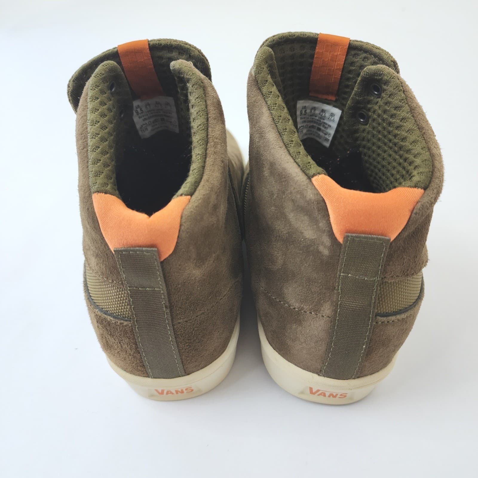 Vans LXVI Graph Olive Brown Suede High Top Sneakers VN-0RRM62Z Men's 9.5 - Thumbnail 4