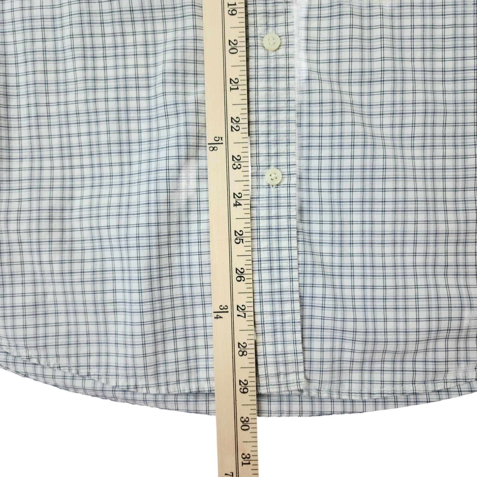 Eddie Bauer Mens XL Long Sleeve Button Down Shirt Blue White Grid Check Cotton - Thumbnail 4