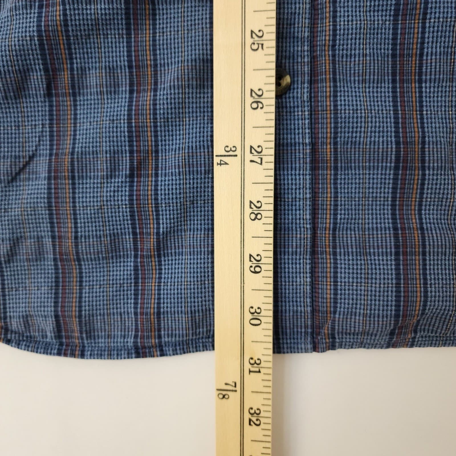 Columbia Mens Large Blue Plaid Long Sleeve Button Down Shirt Outdoor Hiking L - Thumbnail 2