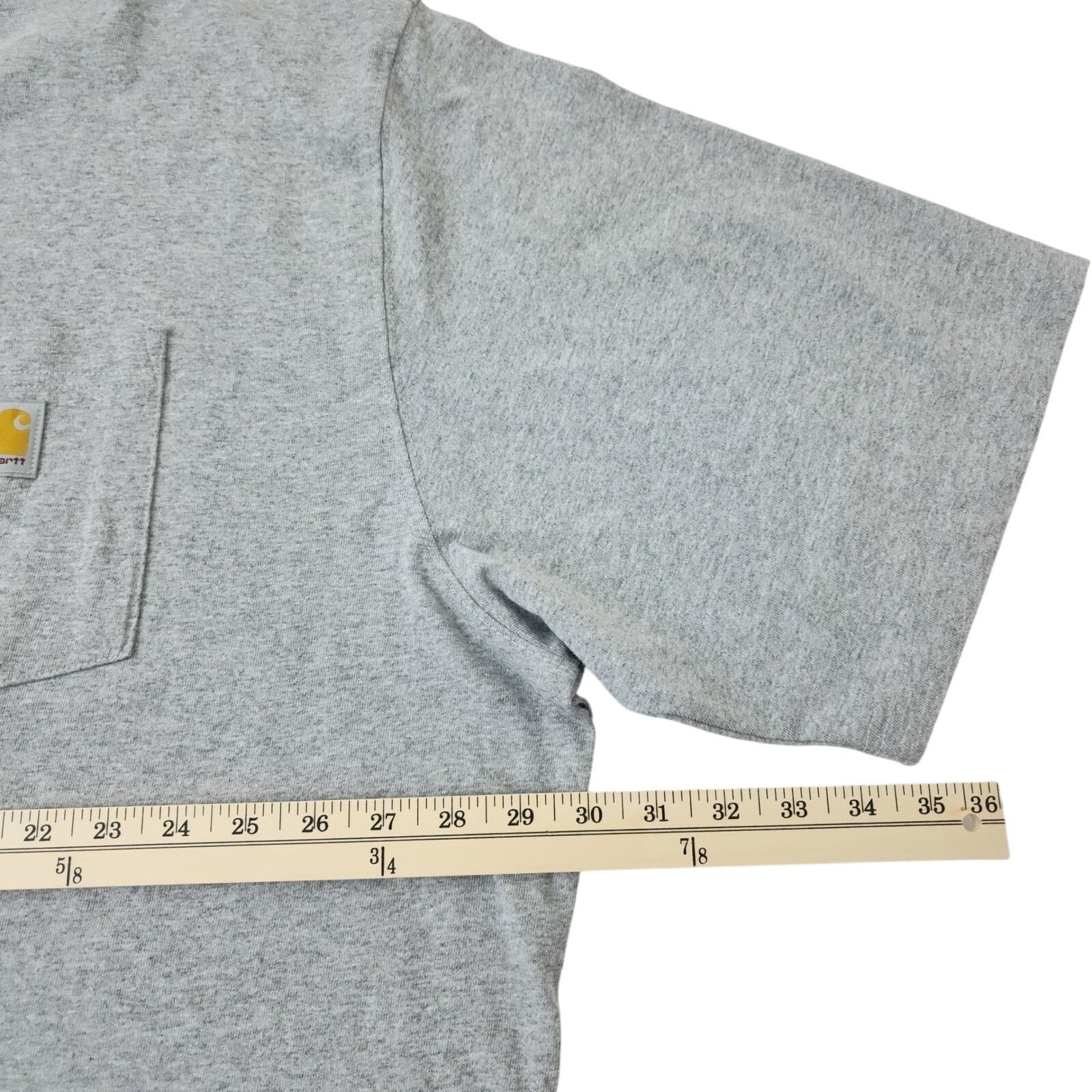 Carhartt Mens 3XL Tall Gray Loose Fit Short Sleeve Pocket T-Shirt Heavyweight NW - Thumbnail 5