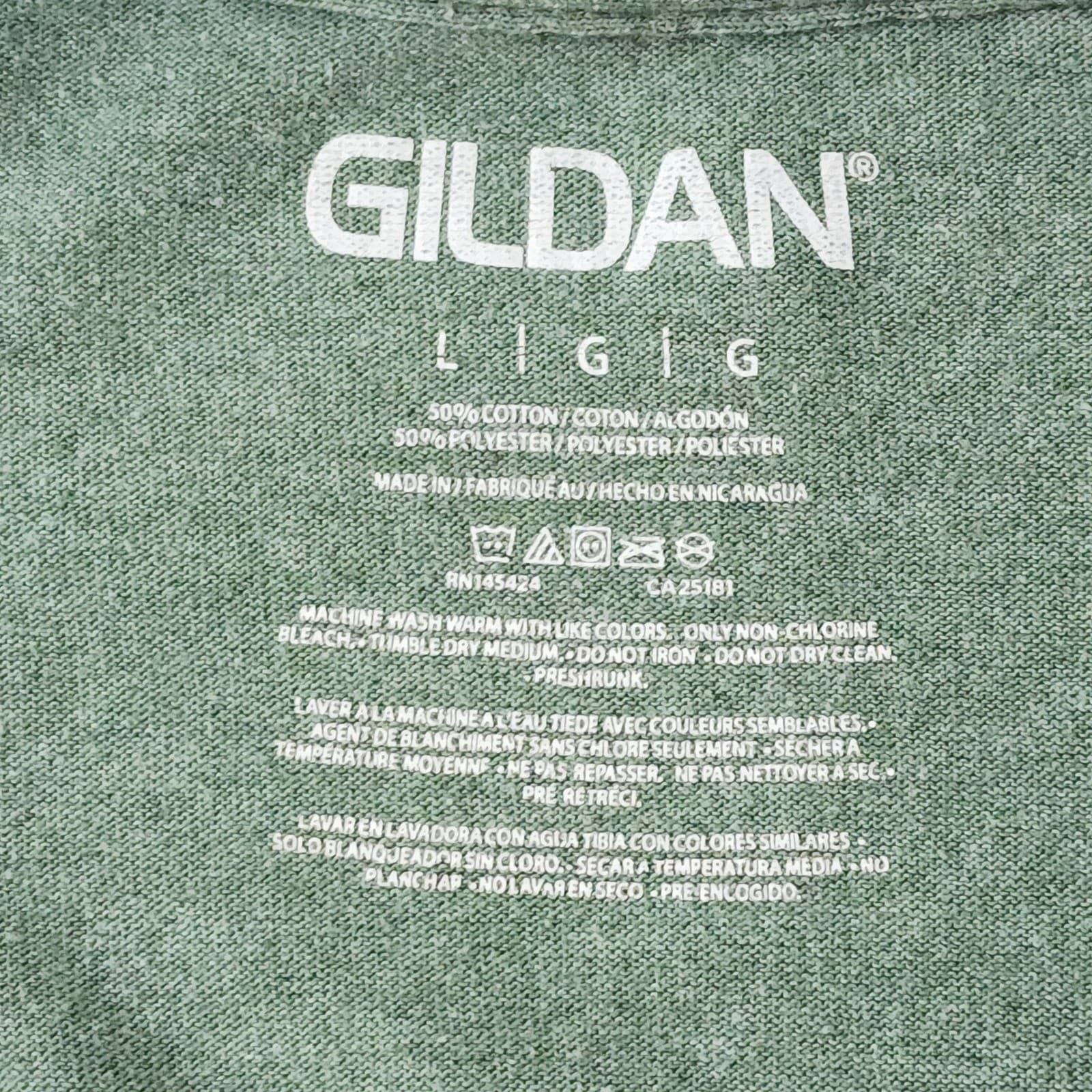 Gildan Star Wars Grogu Baby Yoda Keep Distance We Must Green Graphic T-Shirt L - Thumbnail 2