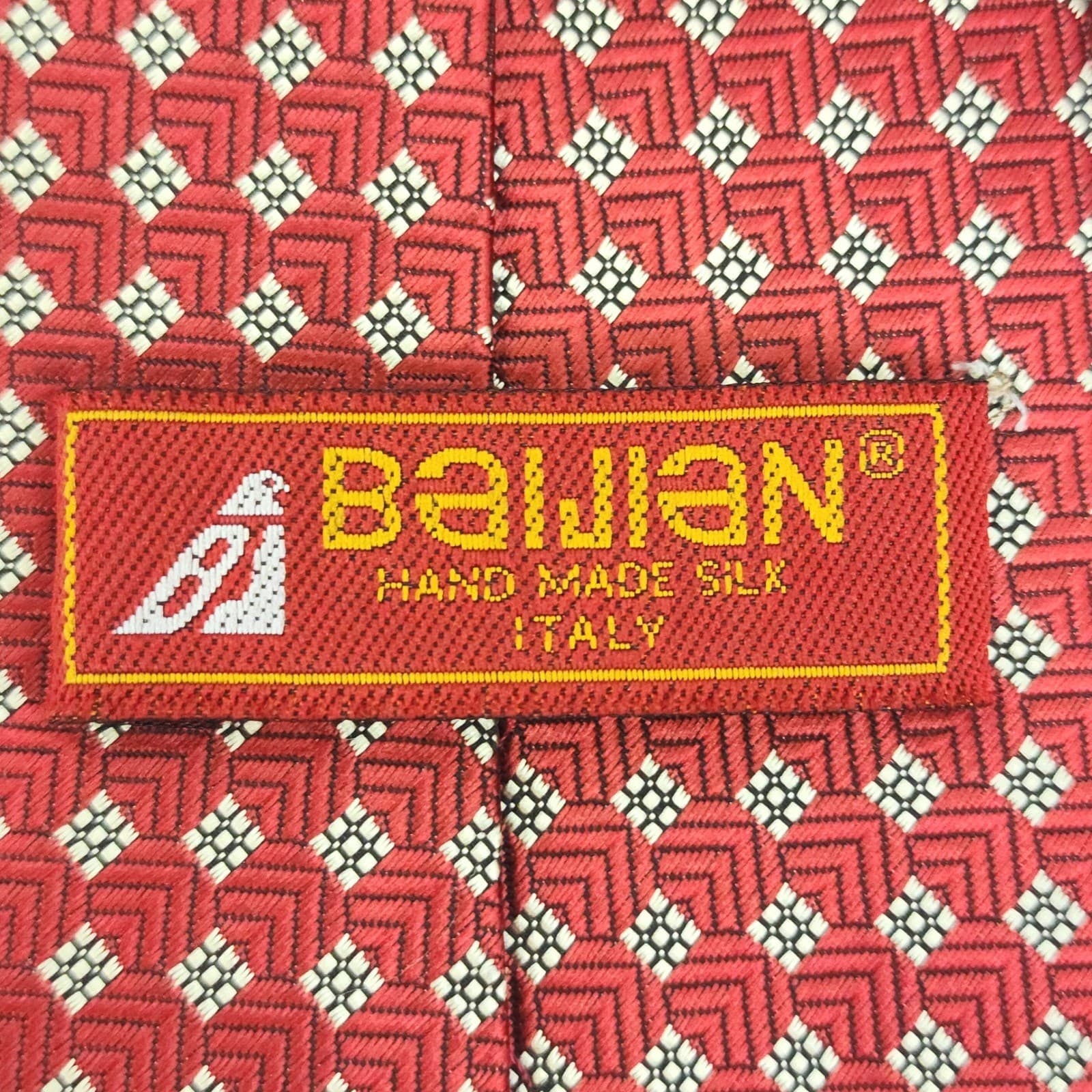 2 Men's Ties Joseph & Feiss Gold Solid Red & Baljian Italy Handmade Silk 100% - Thumbnail 3