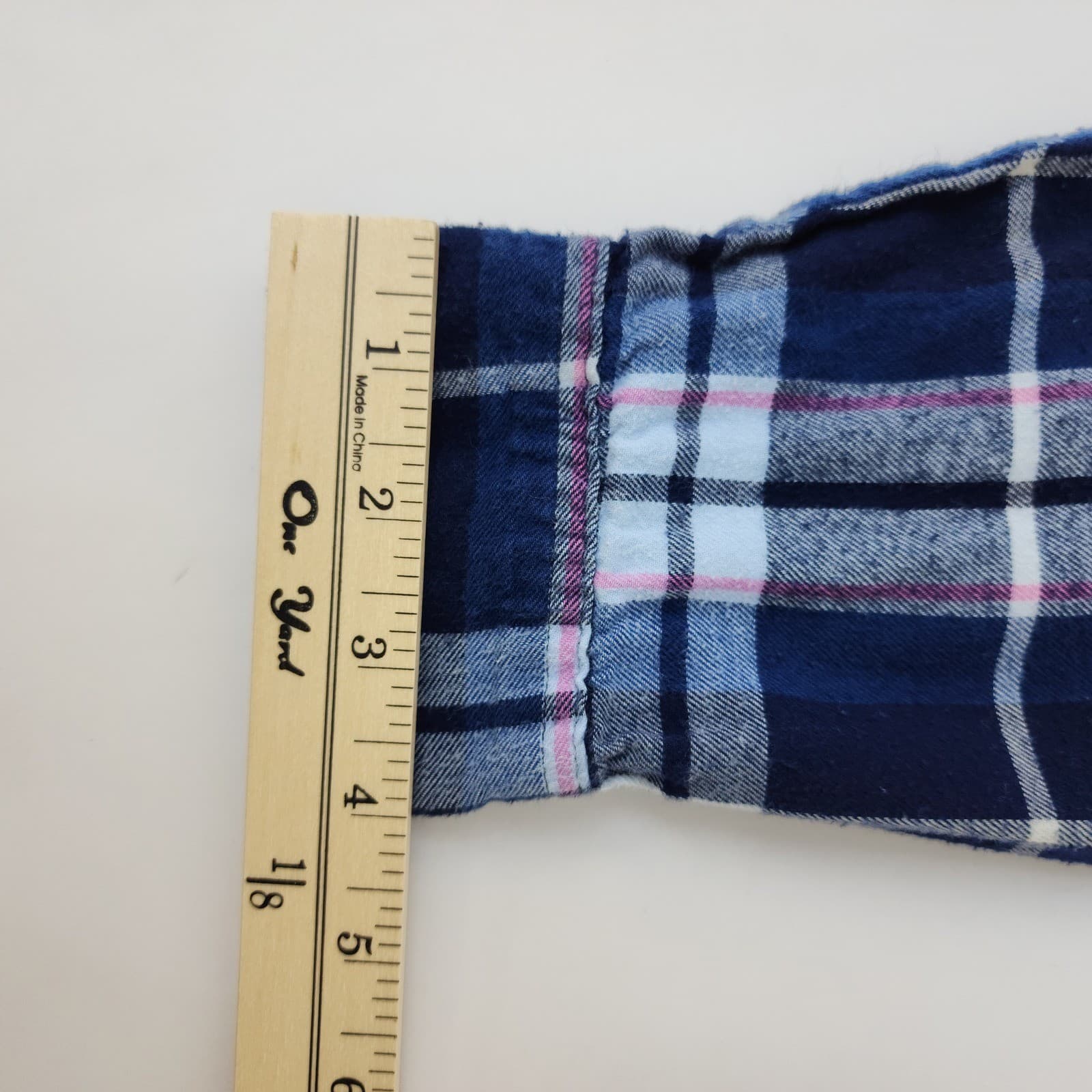 Old Navy The Tunic Shirt Womens Large Blue Pink Plaid Flannel Button Down L - Thumbnail 6