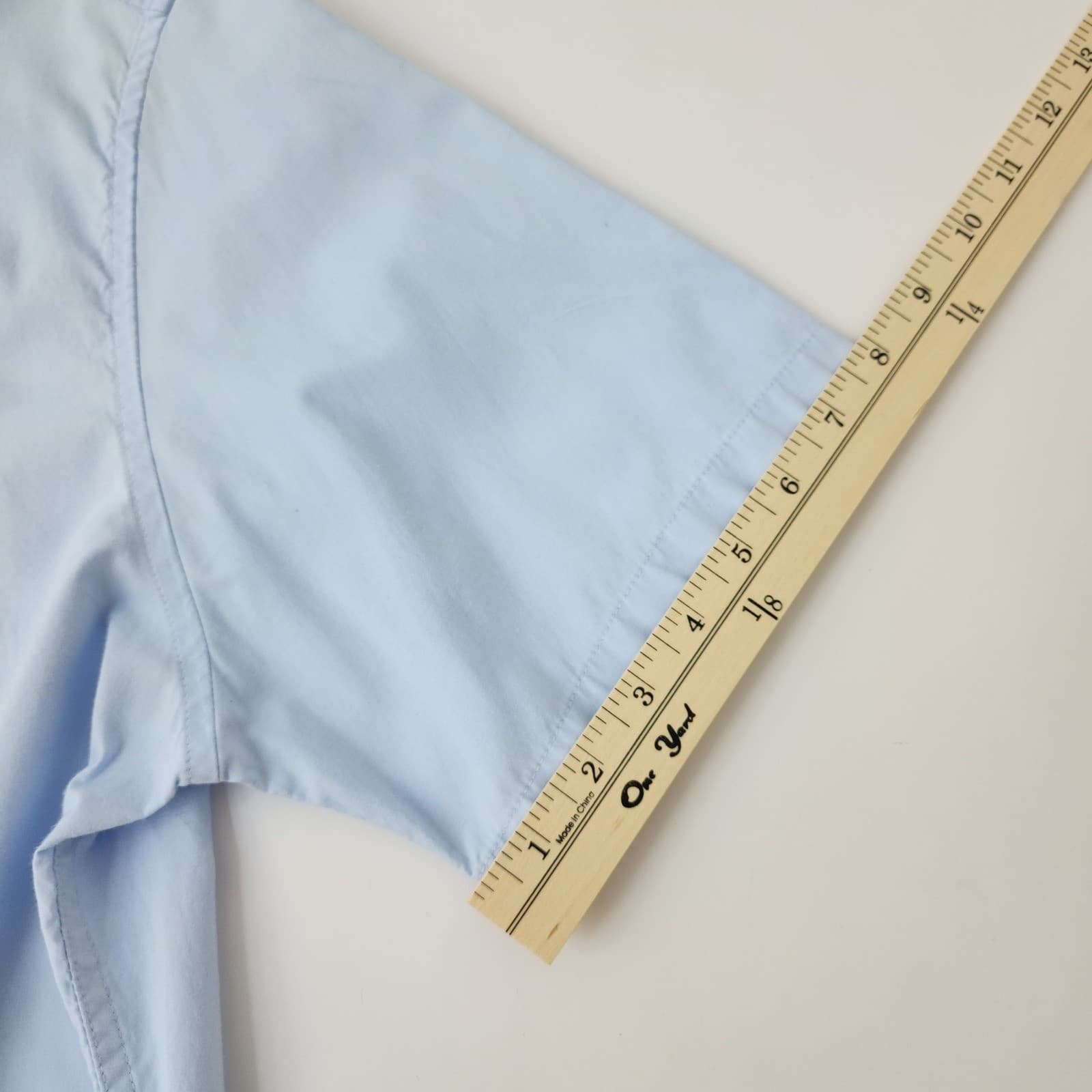 Eddie Bauer Mens TXL Light Blue Short Sleeve Button Down Classic Fit Shirt - Thumbnail 8