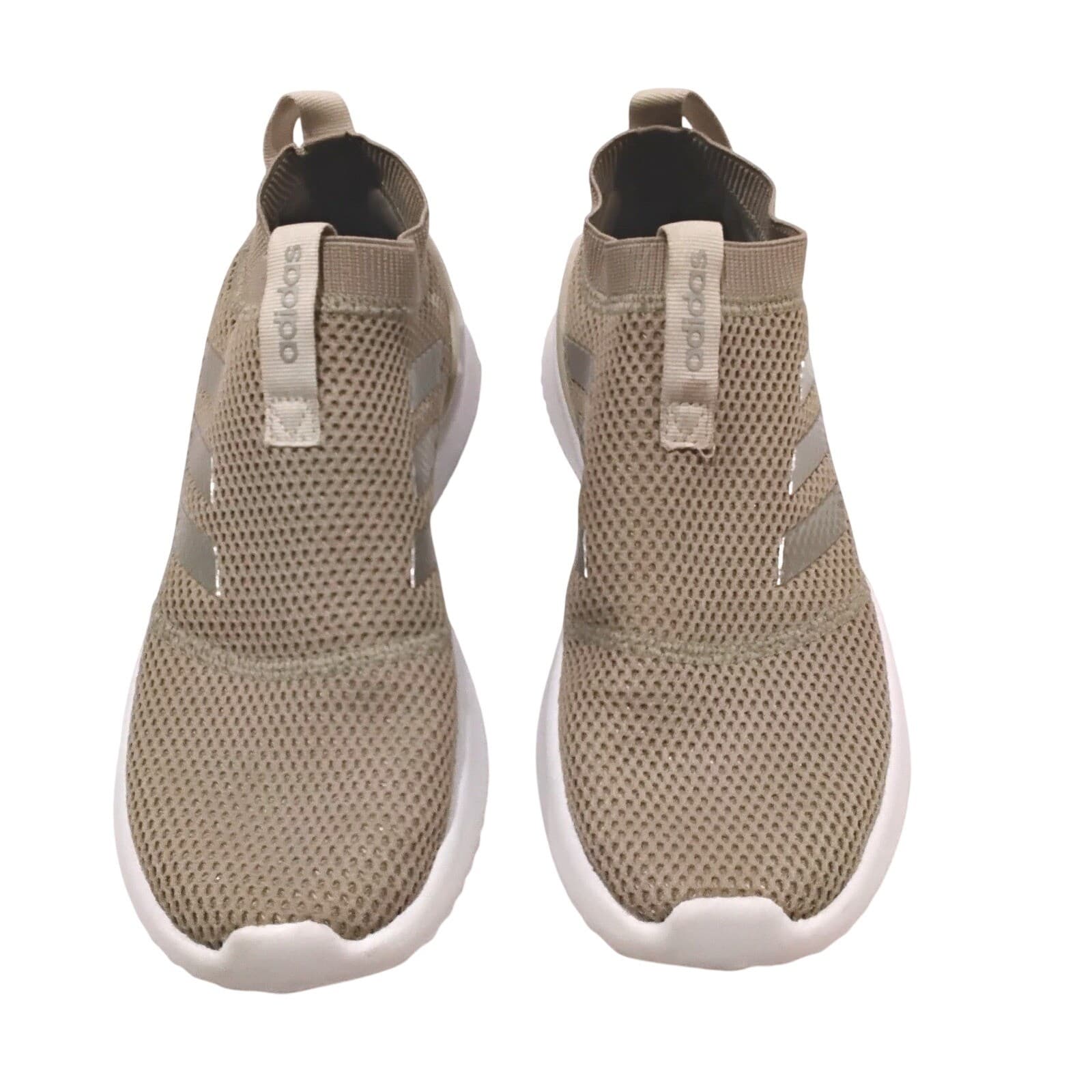 Adidas Cloudfoam Ultimate Tan Khaki Mesh Slip On Running Shoes F34605 Womens 7.5 - Thumbnail 4