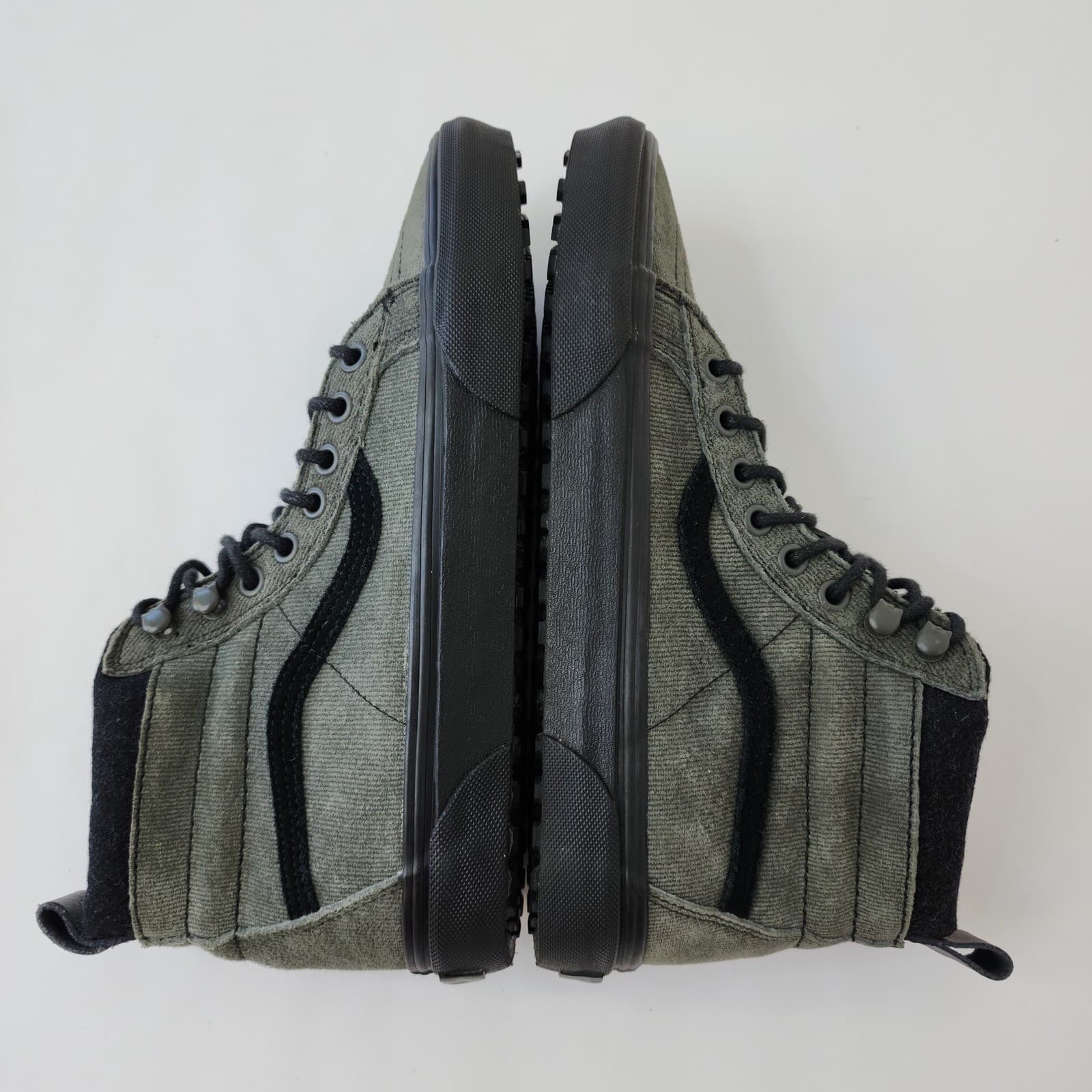 Vans Sk8-Hi MTE Olive Green Corduroy Suede High Top Sneakers Mens 8 Womens 9.5 - Thumbnail 4