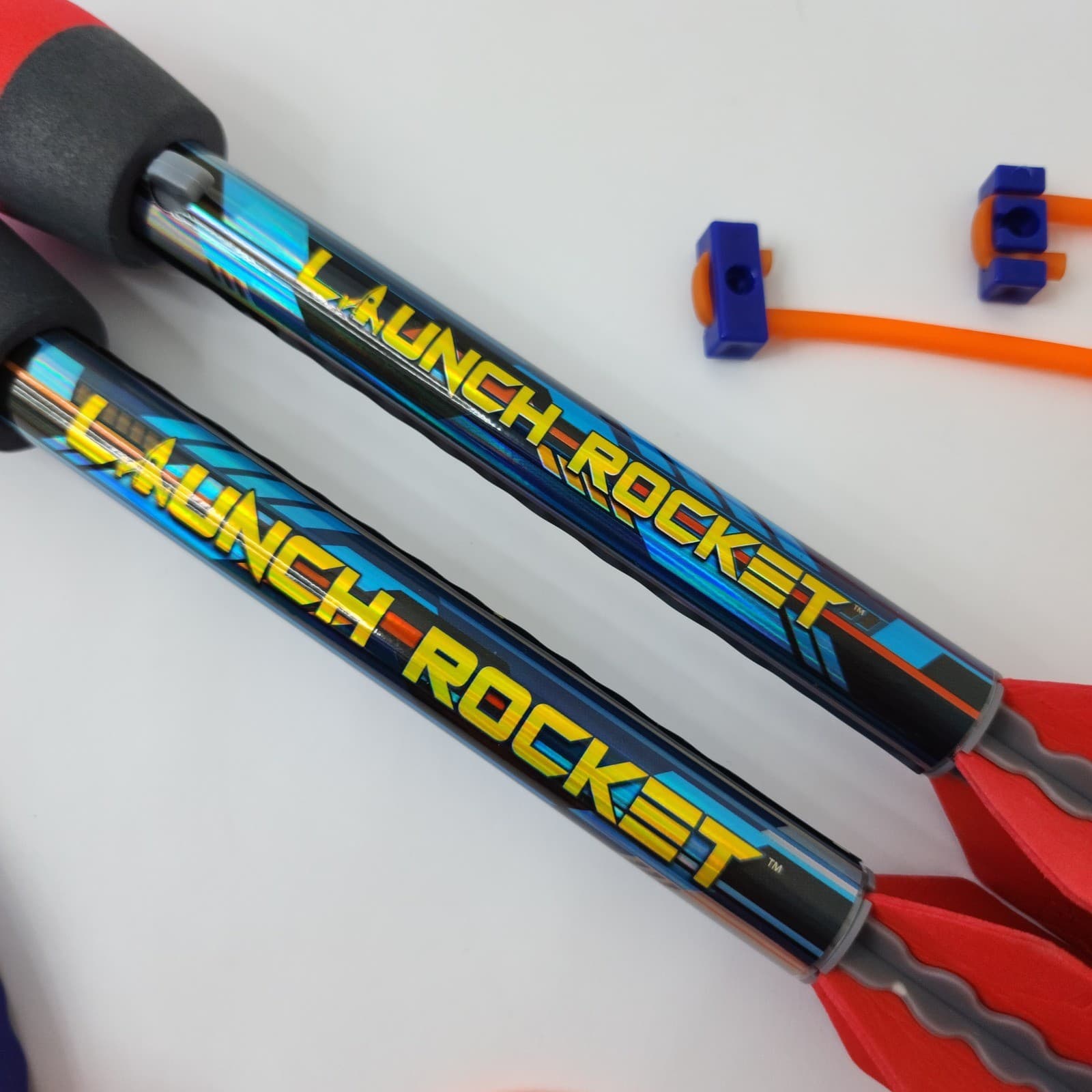 Funwares Launch Rocket Stomp Rocket Set Blue Orange Outdoor Active Play Toy - Thumbnail 2