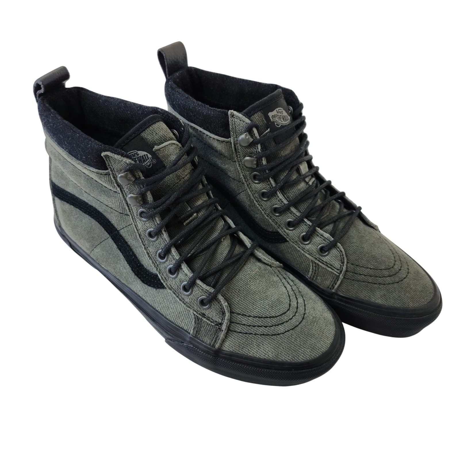 Vans Sk8-Hi MTE Olive Green Corduroy Suede High Top Sneakers Mens 8 Womens 9.5