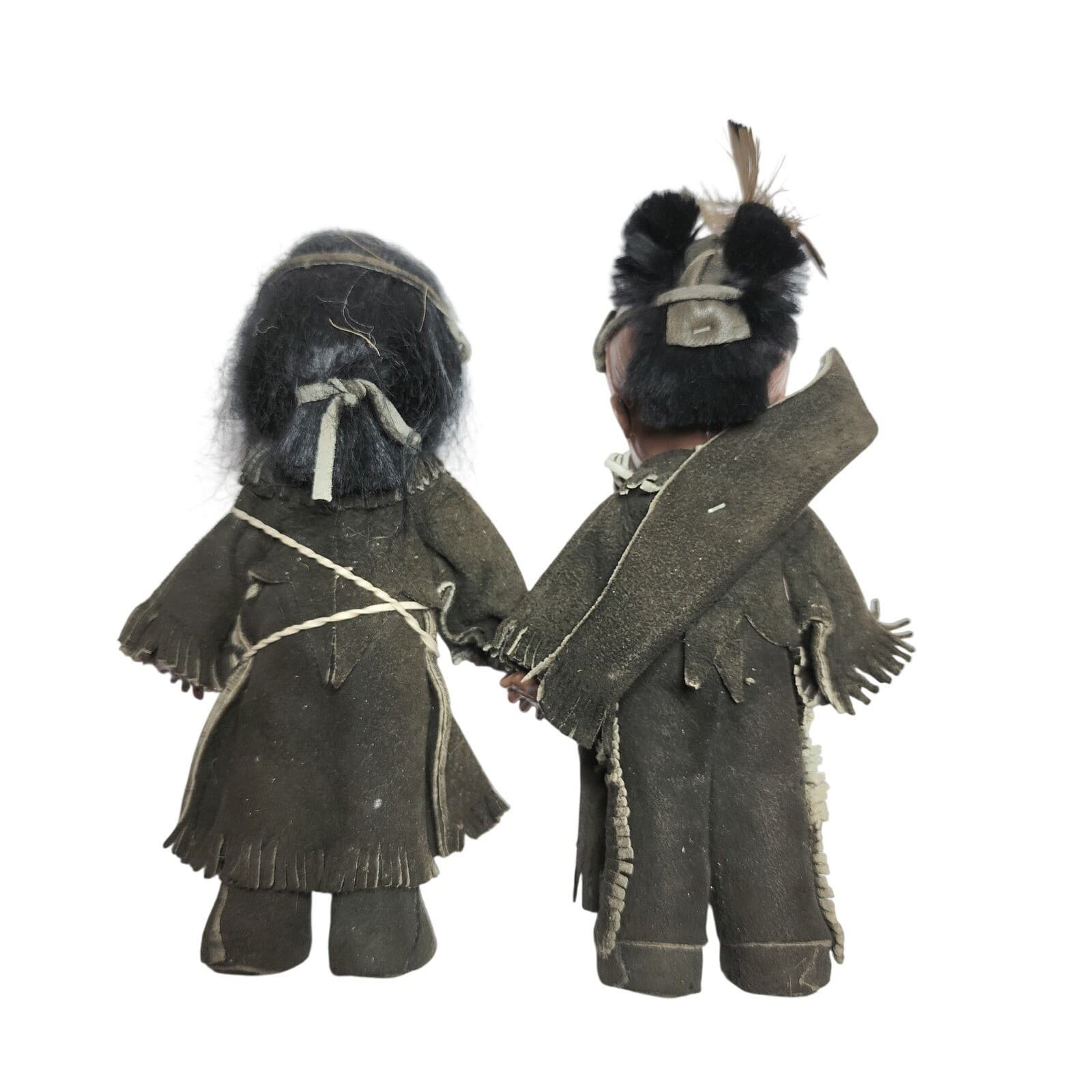 Vintage 1960's to 1970"s Carlson Native American Souvenir Dolls Pair Sleep Eyes - Thumbnail 2