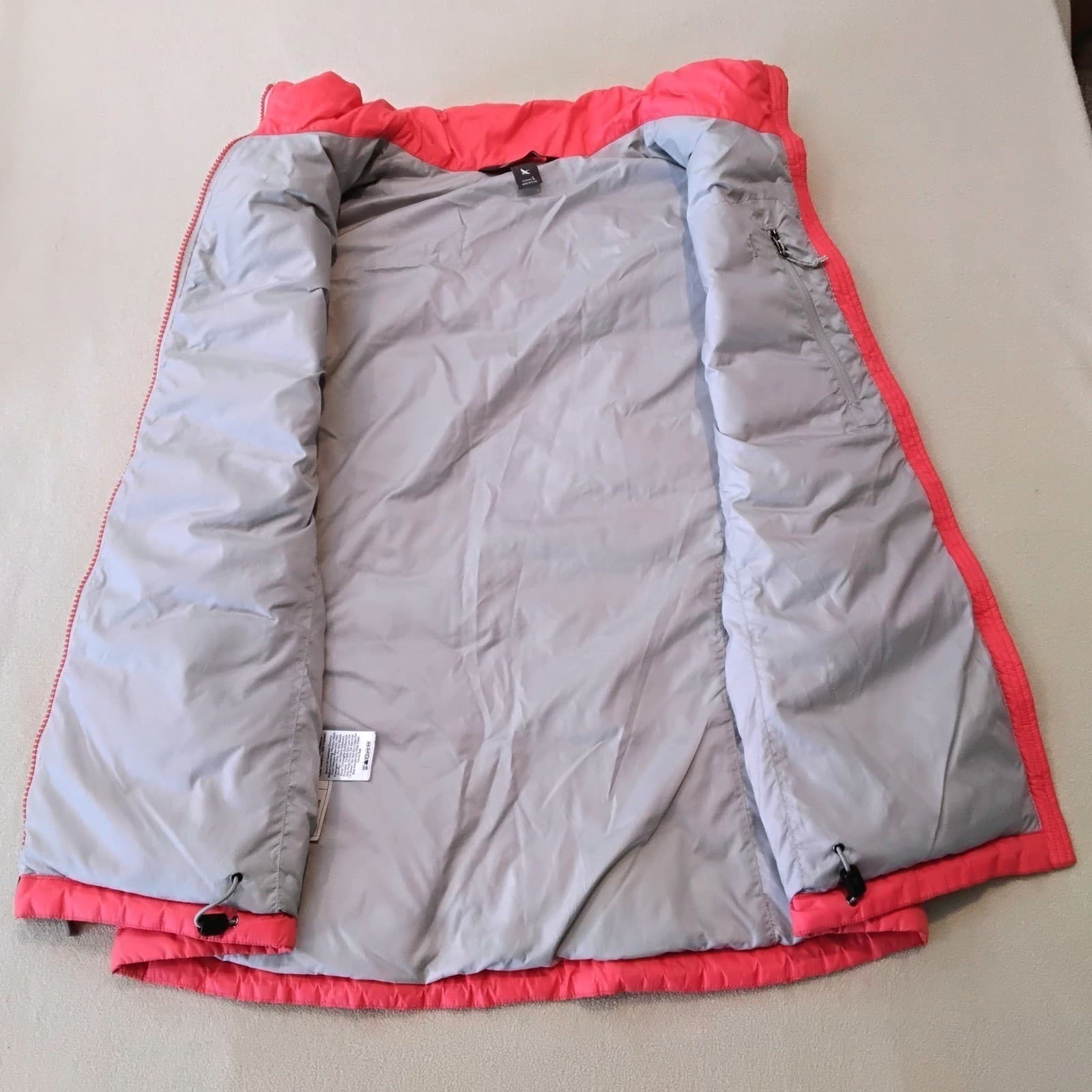 Eddie Bauer Womens Pink Down Puffer Vest Full Zip Quilted Sleeveless Jacket L - Thumbnail 5