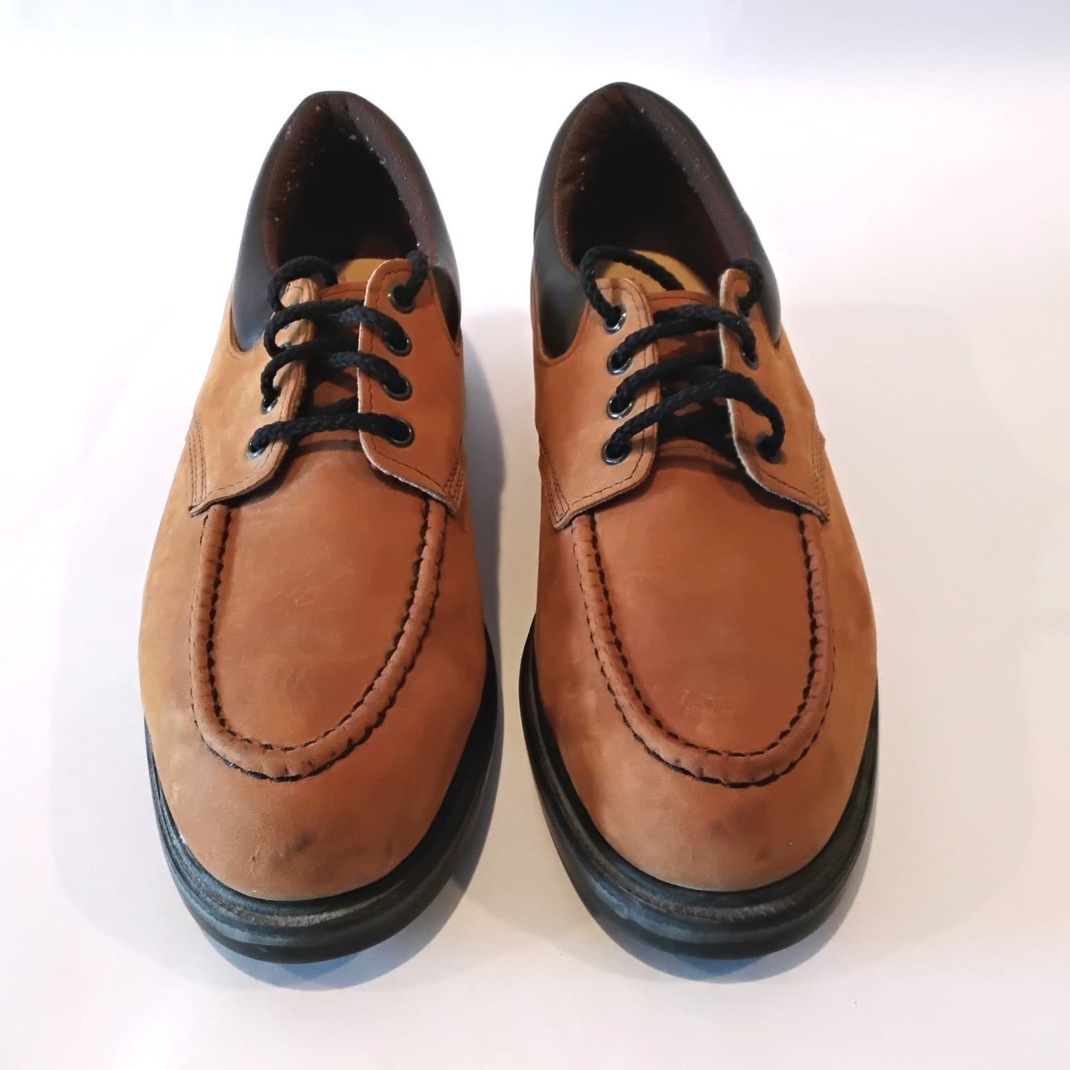 Red Wing SuperSole Mens Tan Nubuck Moc Toe Work Shoes EH Made in USA - Thumbnail 4