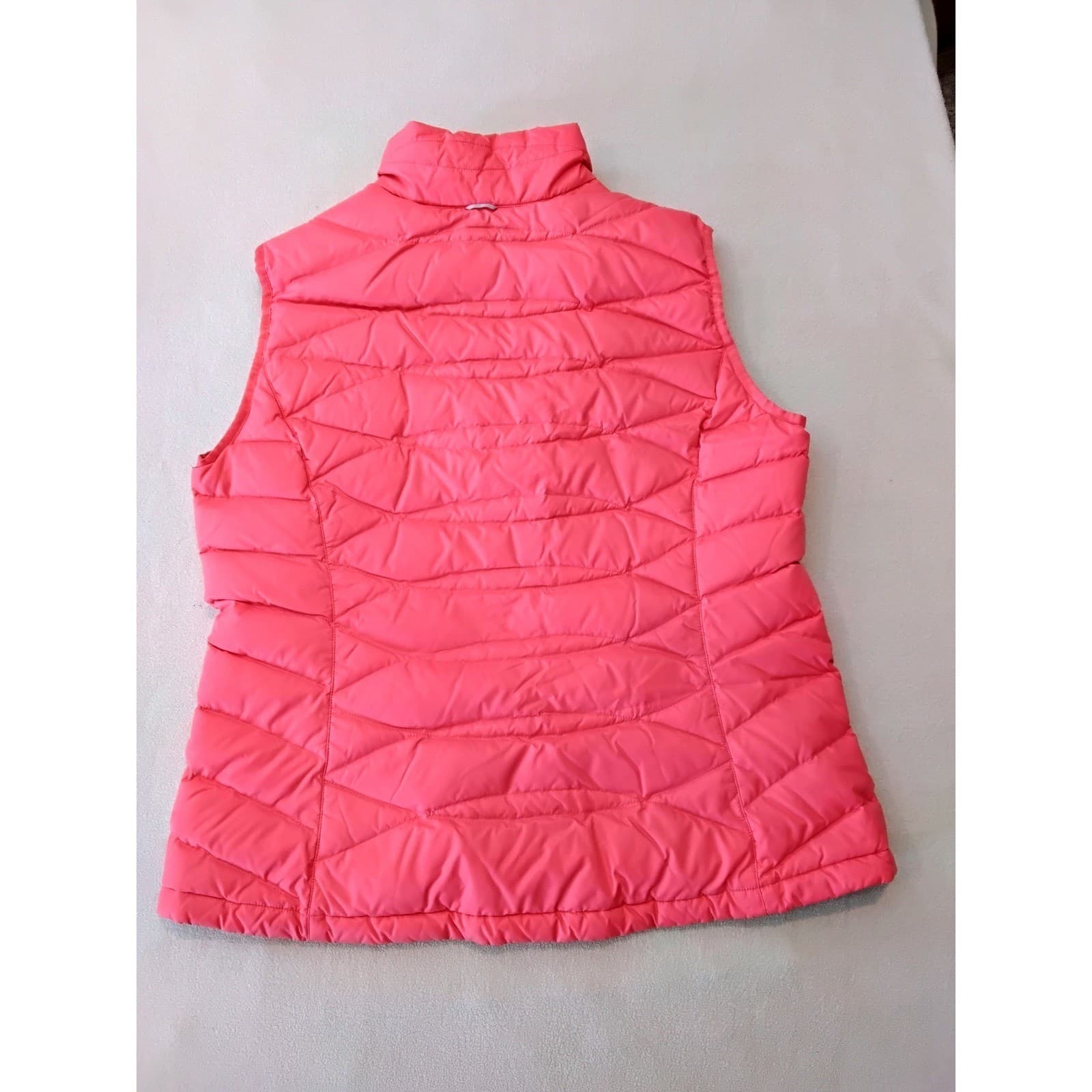 Eddie Bauer Womens Pink Down Puffer Vest Full Zip Quilted Sleeveless Jacket L - Thumbnail 4