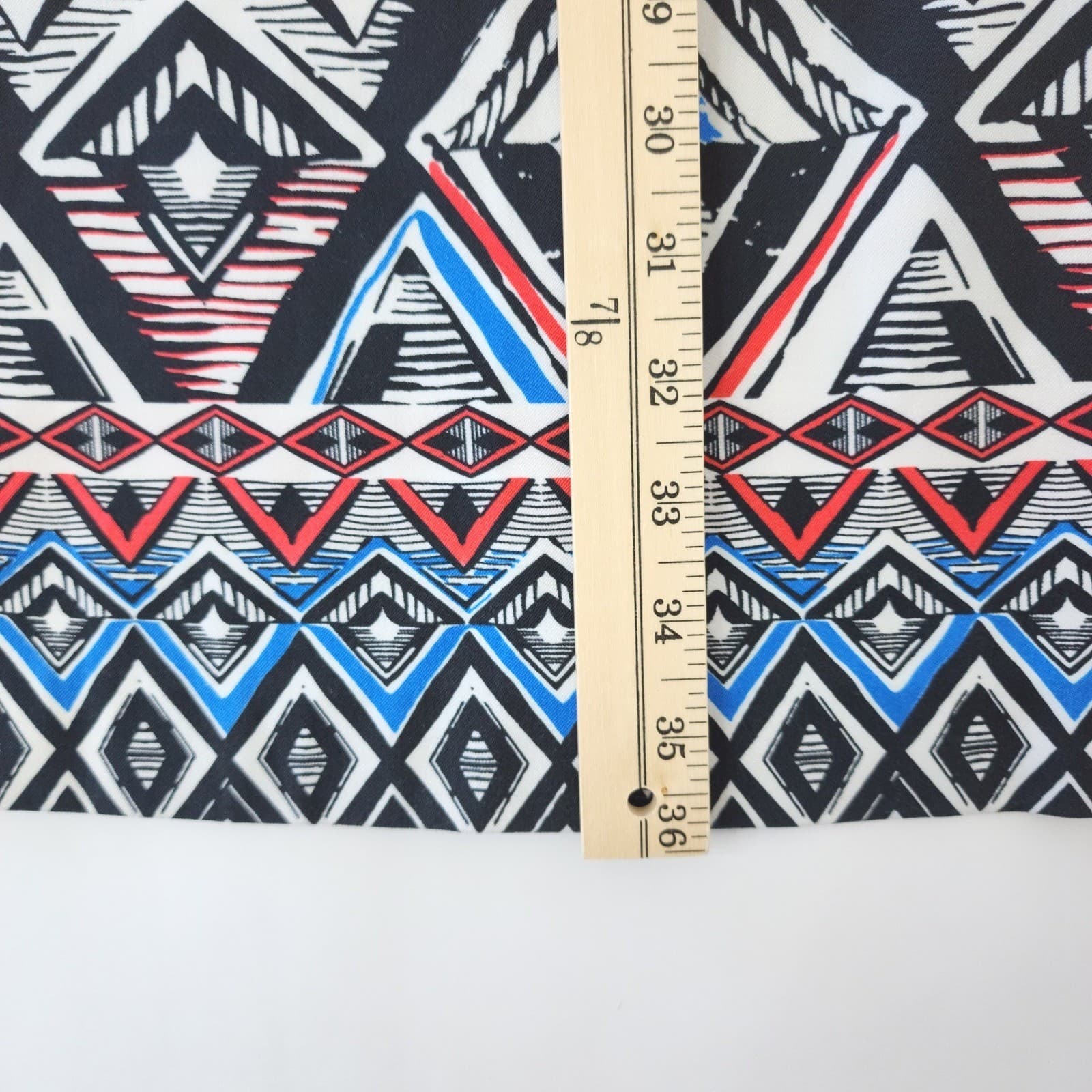Mario Serrani Italy Womens Size 12 Geometric Tribal Print Sleeveless Shift Dress - Thumbnail 5