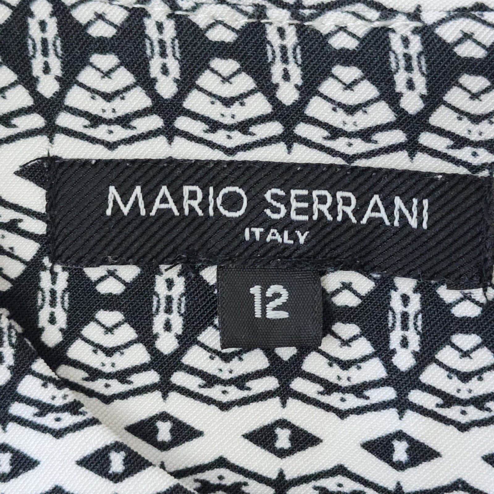 Mario Serrani Italy Womens Size 12 Geometric Tribal Print Sleeveless Shift Dress - Thumbnail 3