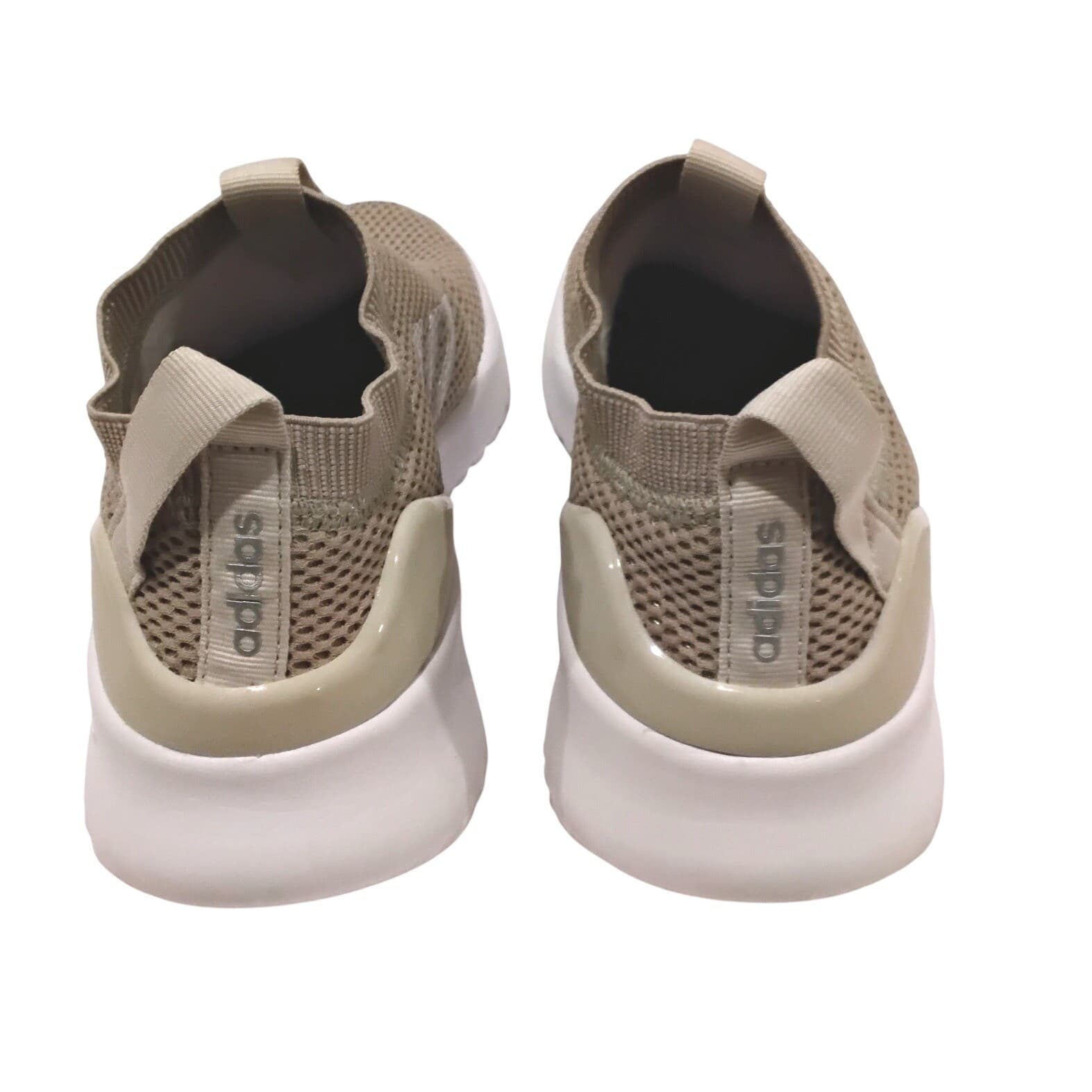 Adidas Cloudfoam Ultimate Tan Khaki Mesh Slip On Running Shoes F34605 Womens 7.5 - Thumbnail 2