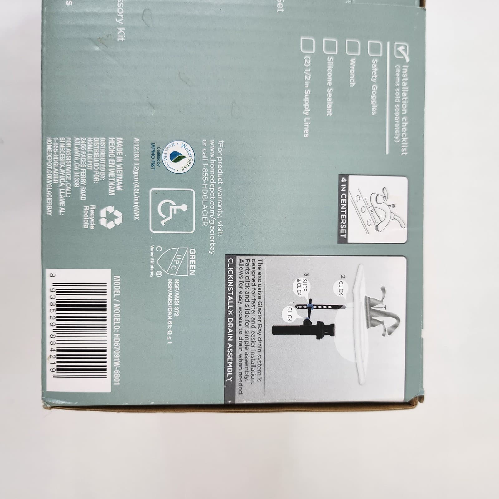 (Only One Faucet) Glacier Bay Builders 4 in Centerset 2-Handle Bathroom Faucet - Thumbnail 5