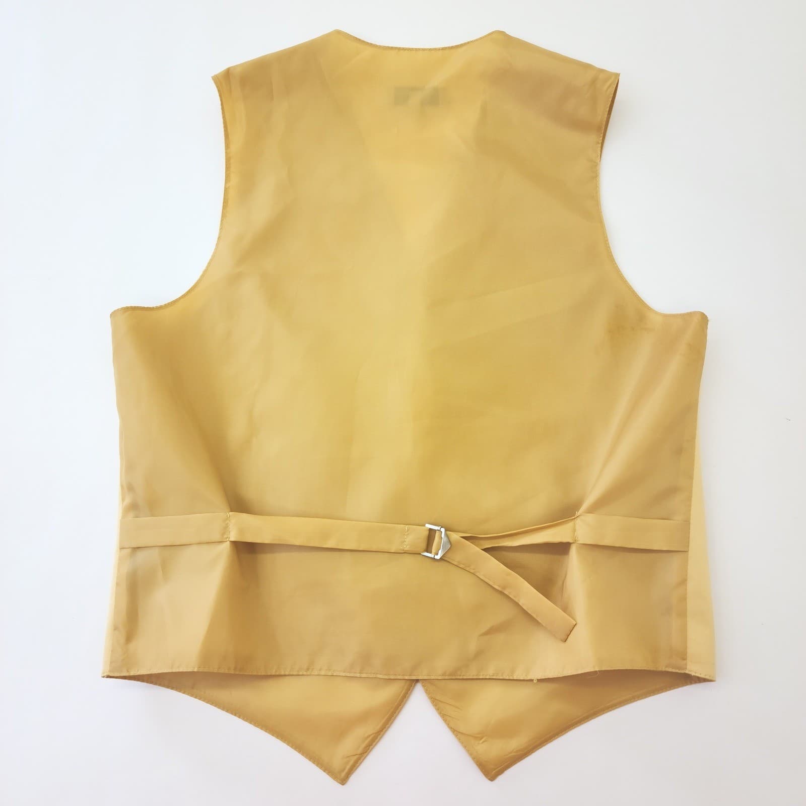 Vesuvio Napoli Mens XS Gold Yellow Formal Suit Vest Waistcoat Wedding - Thumbnail 6