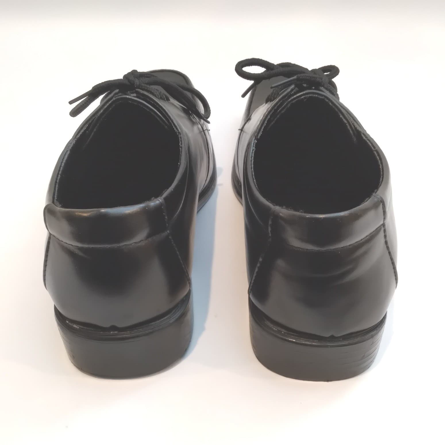 Mens Black Textured wedding Shoes Square Toe Oxfords shoes Size 10.5 - Thumbnail 4