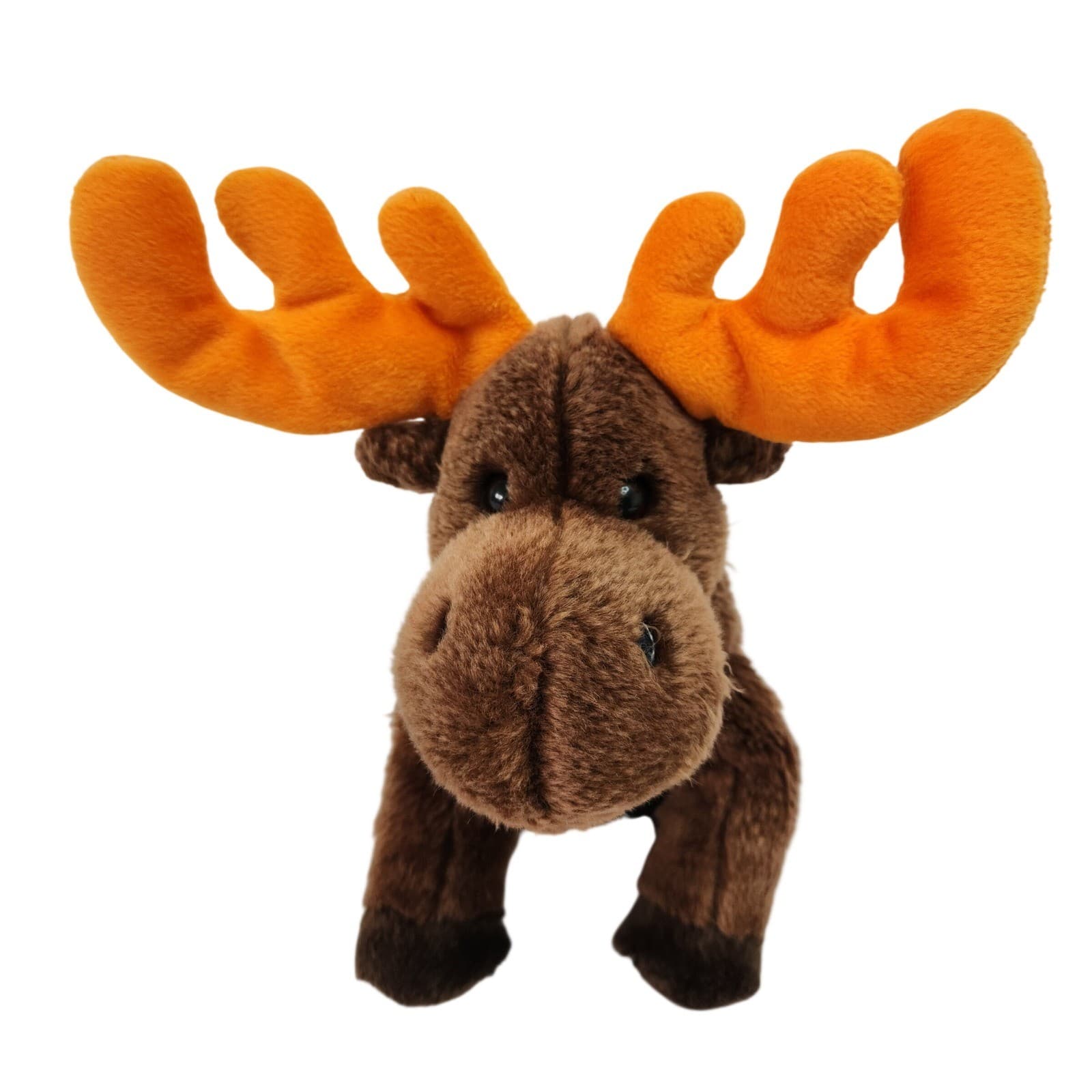 Ty Beanie Buddies Chocolate the Moose Brown Orange Antlers Plush 11 inch 1998 - Thumbnail 2