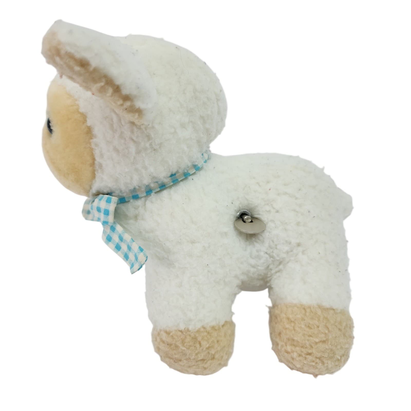 Vintage 1982 Dakin Wind Up Musical Lamb Plush White Sheep Tested working - Thumbnail 2