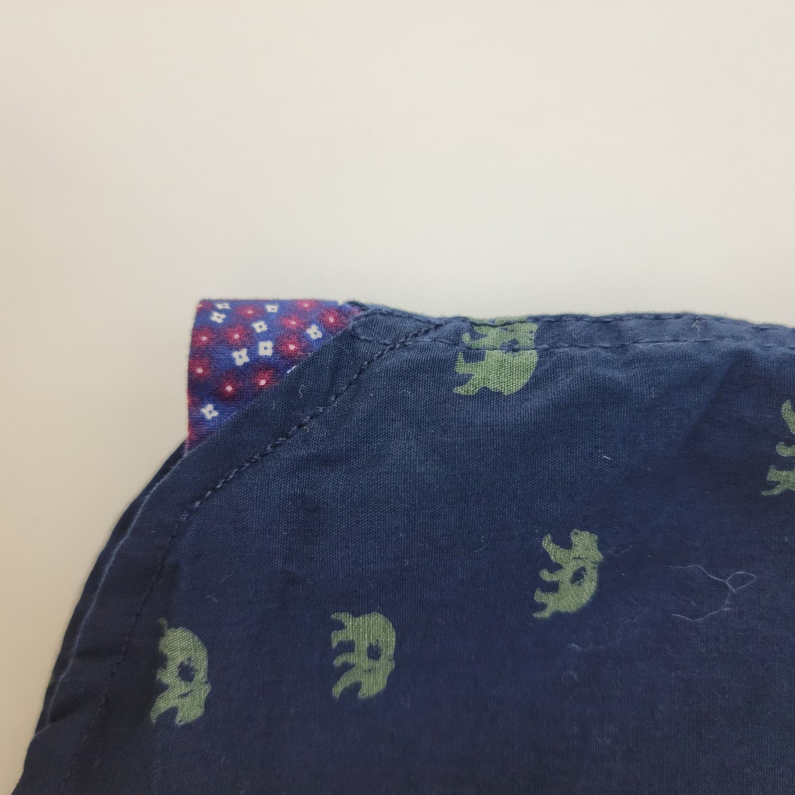 Paper Denim & Cloth Teen Peached Poplin Bear Print Shirt Navy Blue Large L - Thumbnail 10