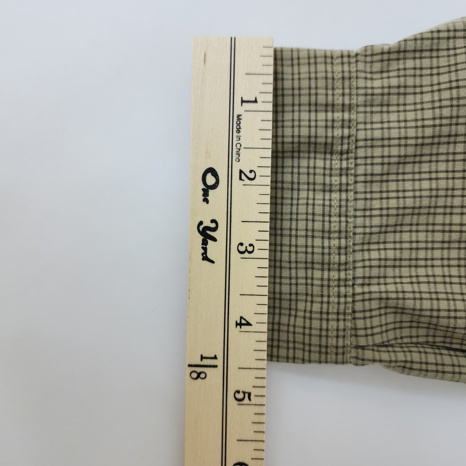 Dockers Mens XL Long Sleeve Button Down Shirt Olive Green Plaid 100% Cotton - Thumbnail 7
