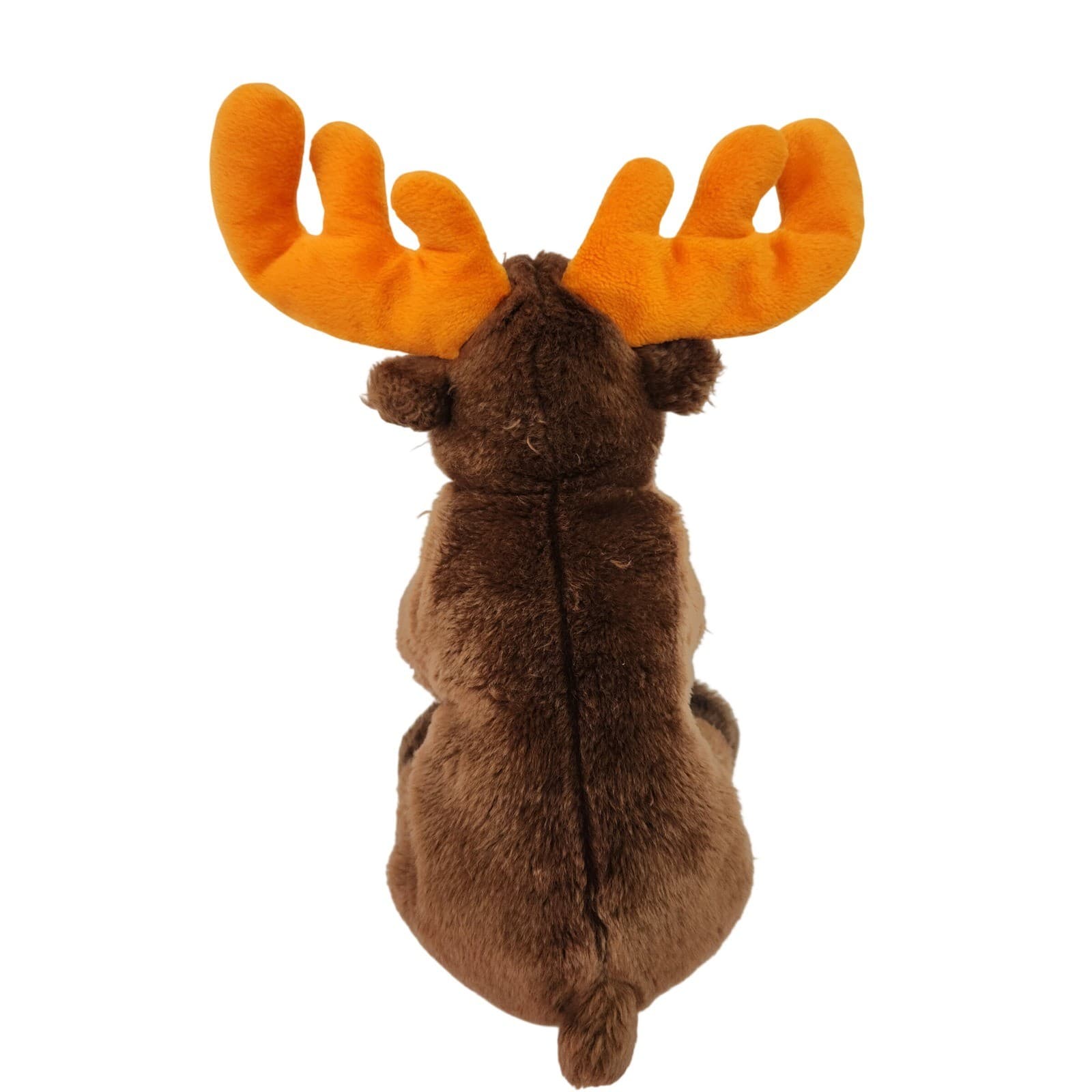 Ty Beanie Buddies Chocolate the Moose Brown Orange Antlers Plush 11 inch 1998 - Thumbnail 4