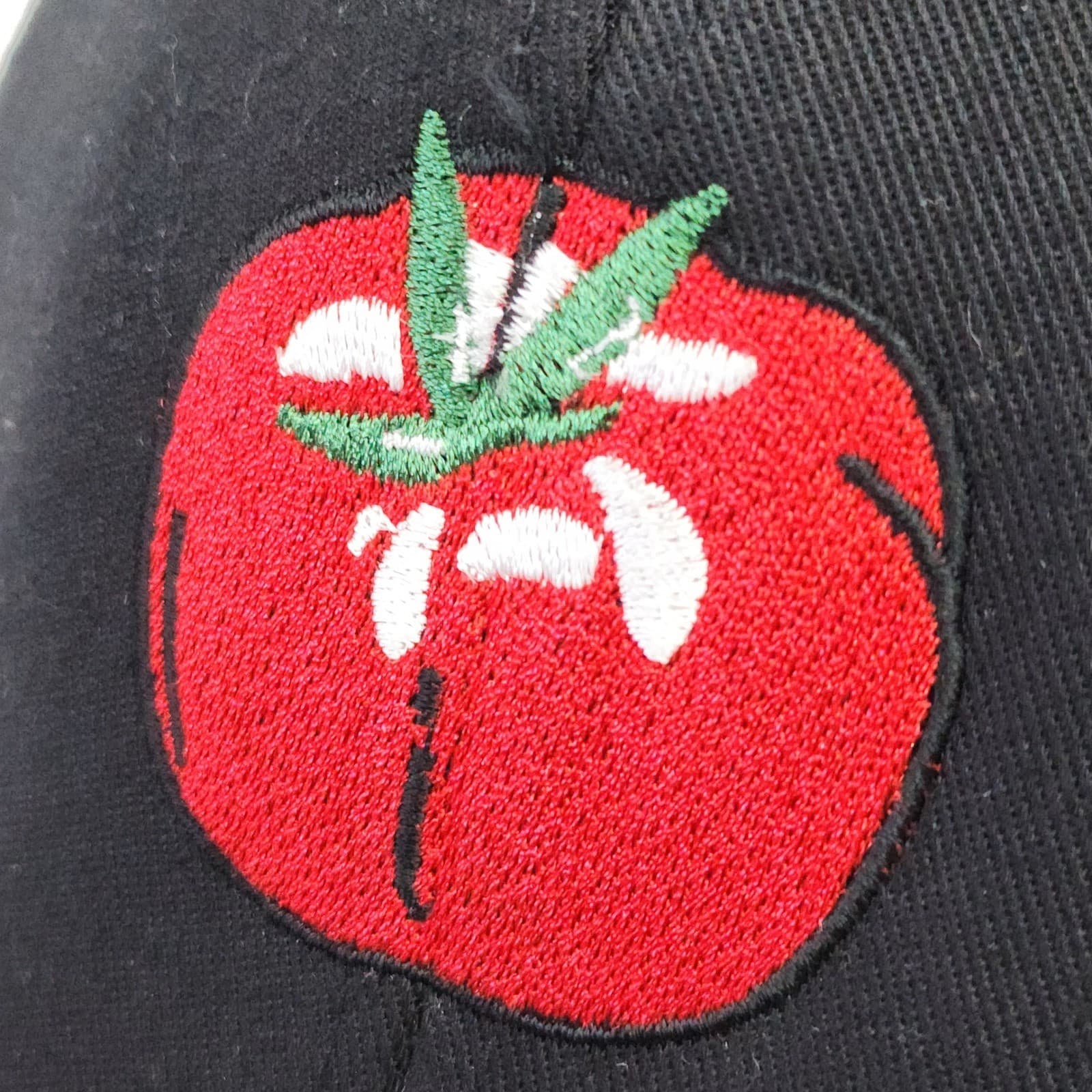 Port Authority Flexfit Vampire Tomato Embroidered Hat Black S/M Baseball Cap - Thumbnail 6