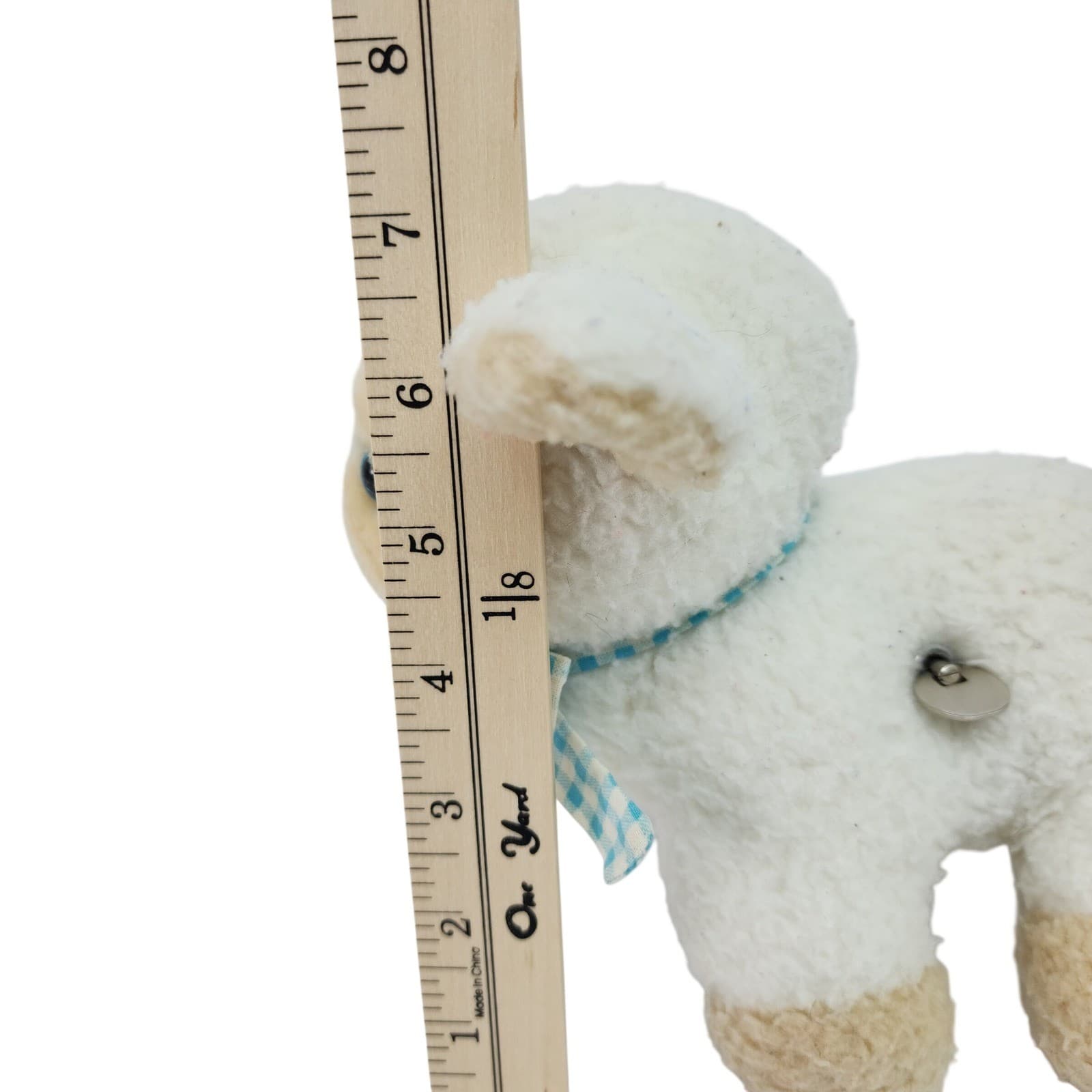 Vintage 1982 Dakin Wind Up Musical Lamb Plush White Sheep Tested working - Thumbnail 9