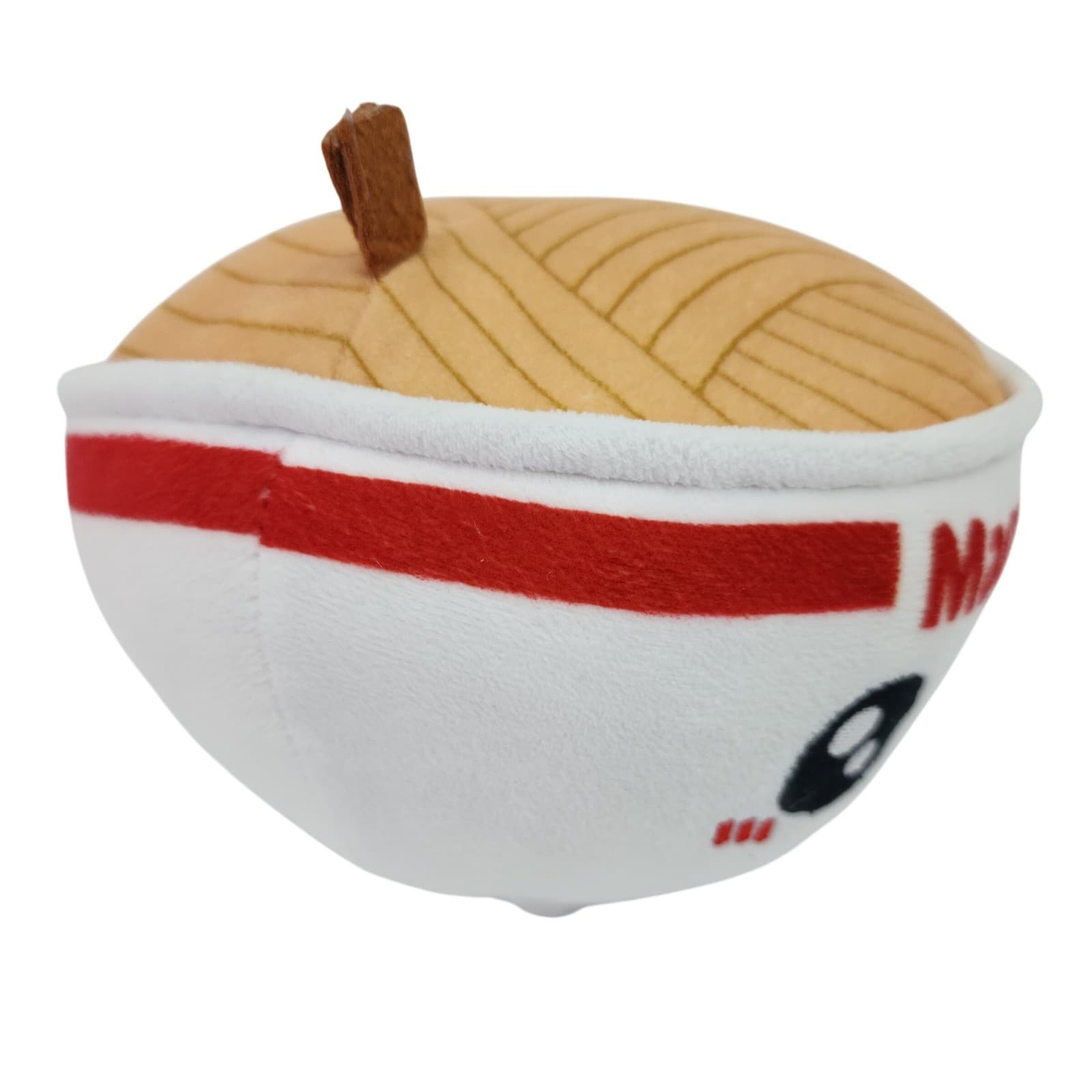Maruchan Ramen Noodle Bowl Plush Kawaii Smiley Face Foodie Toy White Red - Thumbnail 5