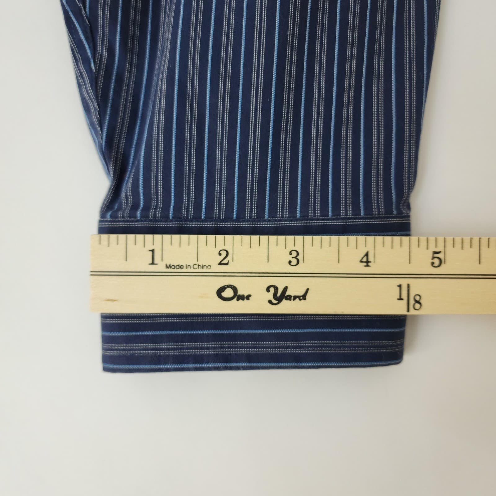 Eddie Bauer Mens TXL Blue Striped Wrinkle Resistant Relaxed Fit Button - Thumbnail 8