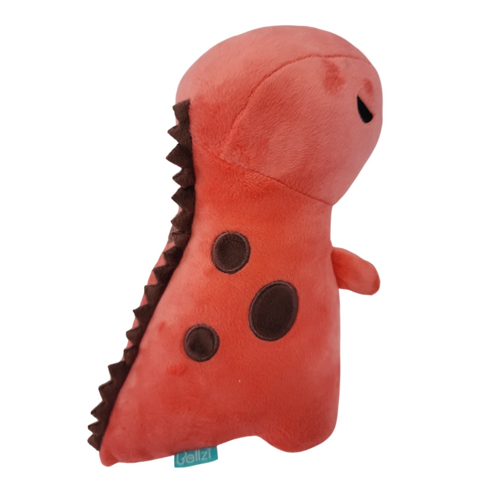 Bellzi Rexxi T-Rex Dinosaur Plush Pink Coral White Stuffed Animal Plush - Thumbnail 4