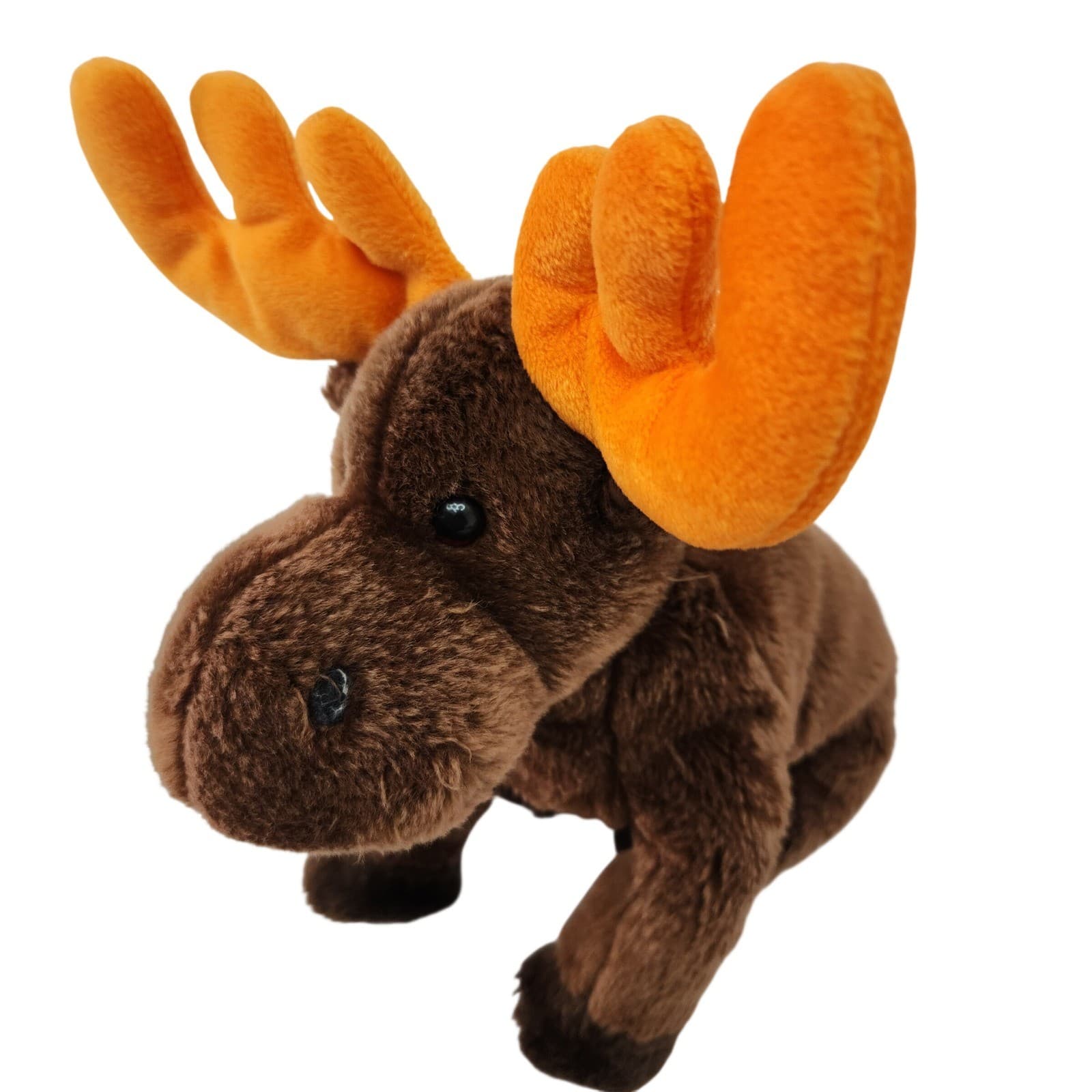 Ty Beanie Buddies Chocolate the Moose Brown Orange Antlers Plush 11 inch 1998