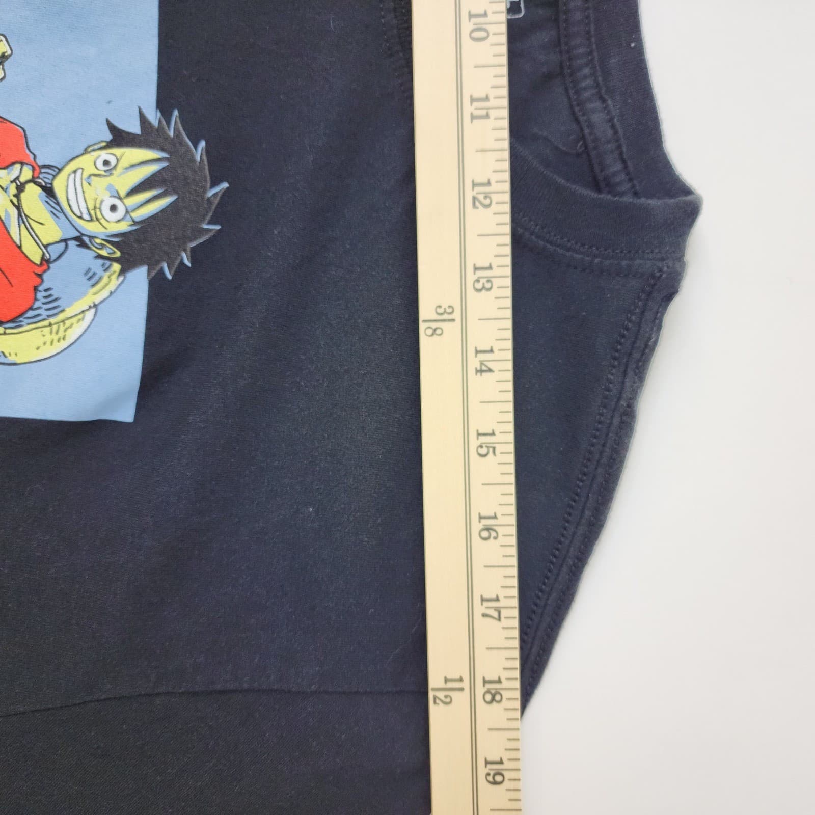 One Piece Ripple Junction Straw Hat Crew Graphic T-Shirt Black Mens Large Cotton - Thumbnail 7