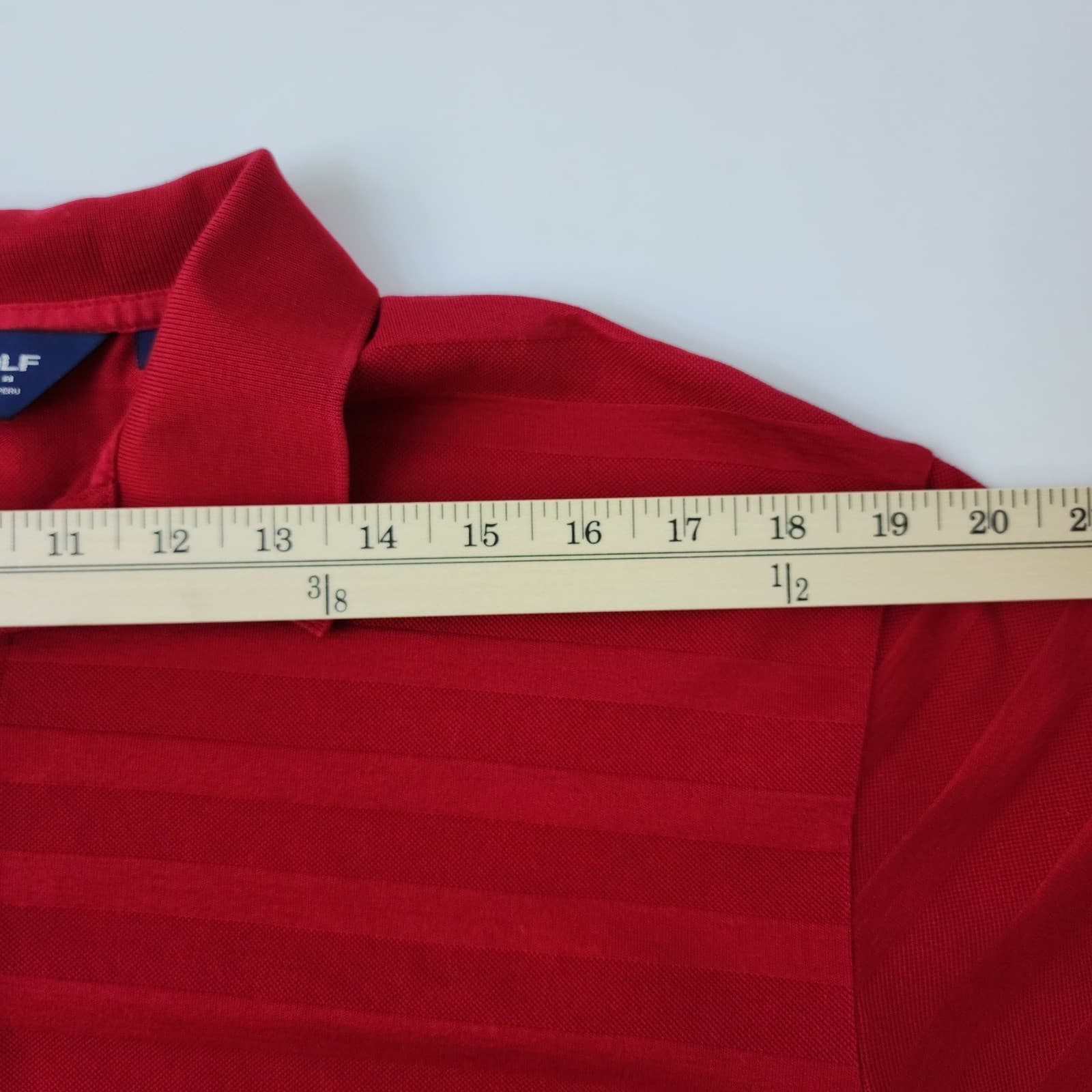 Polo Golf Ralph Lauren Red Striped Pima Cotton Polo Shirt Mens Large Short Sleev - Thumbnail 5