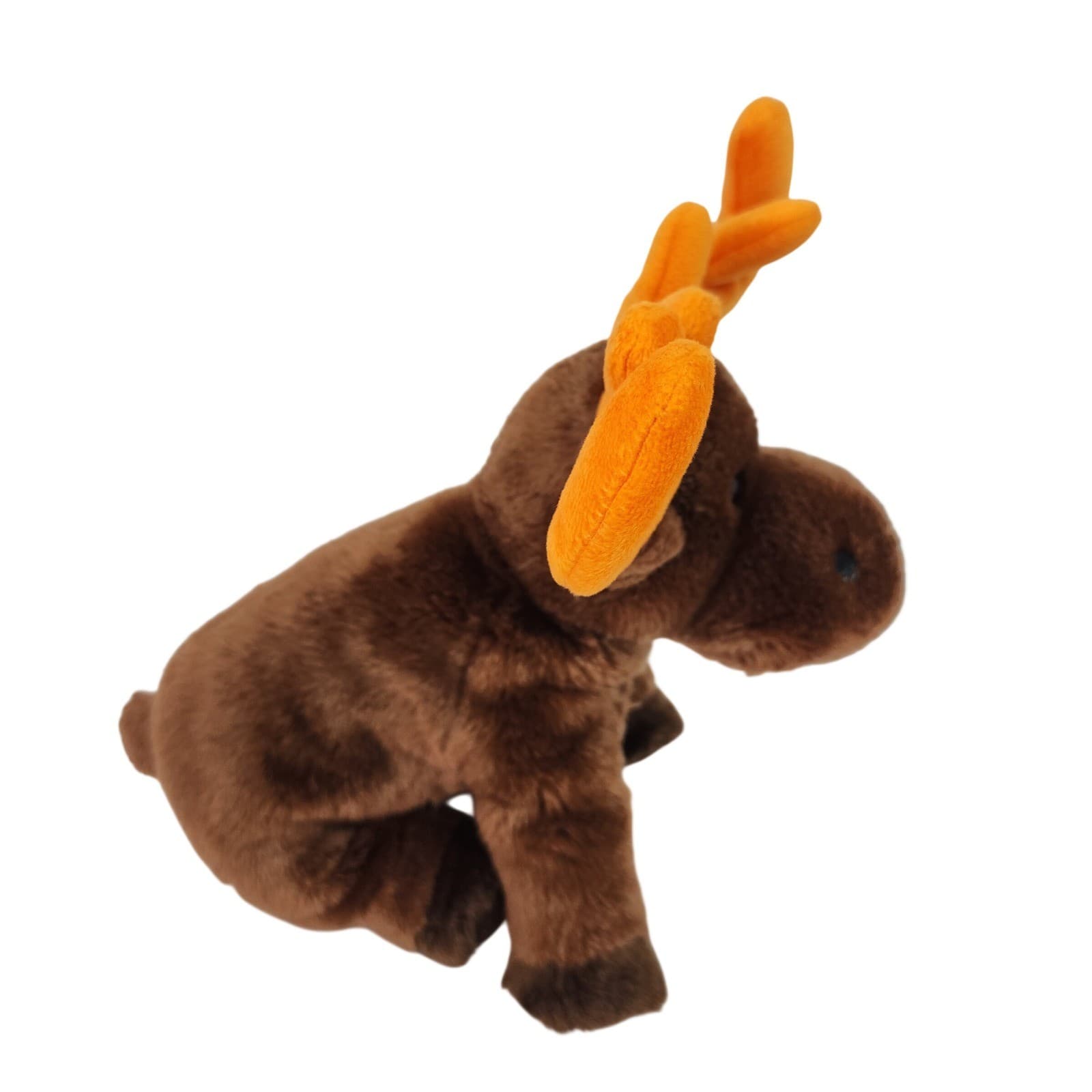 Ty Beanie Buddies Chocolate the Moose Brown Orange Antlers Plush 11 inch 1998 - Thumbnail 3
