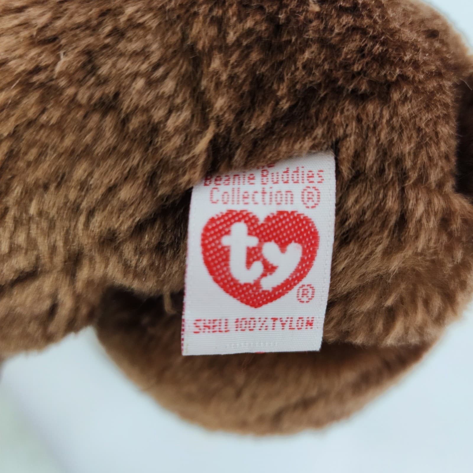 Ty Beanie Buddies Chocolate the Moose Brown Orange Antlers Plush 11 inch 1998 - Thumbnail 7