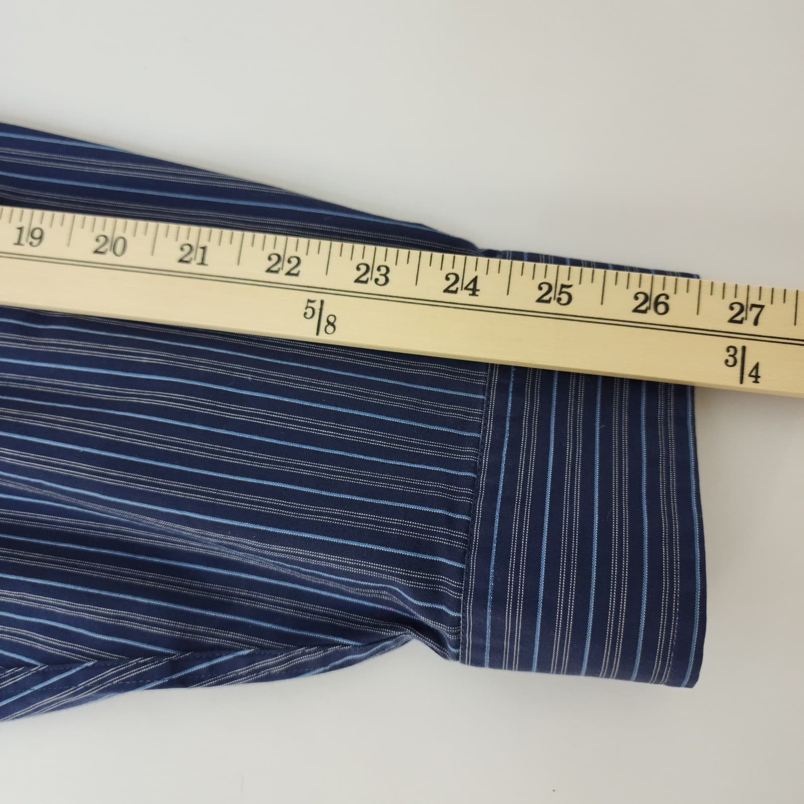 Eddie Bauer Mens TXL Blue Striped Wrinkle Resistant Relaxed Fit Button - Thumbnail 7
