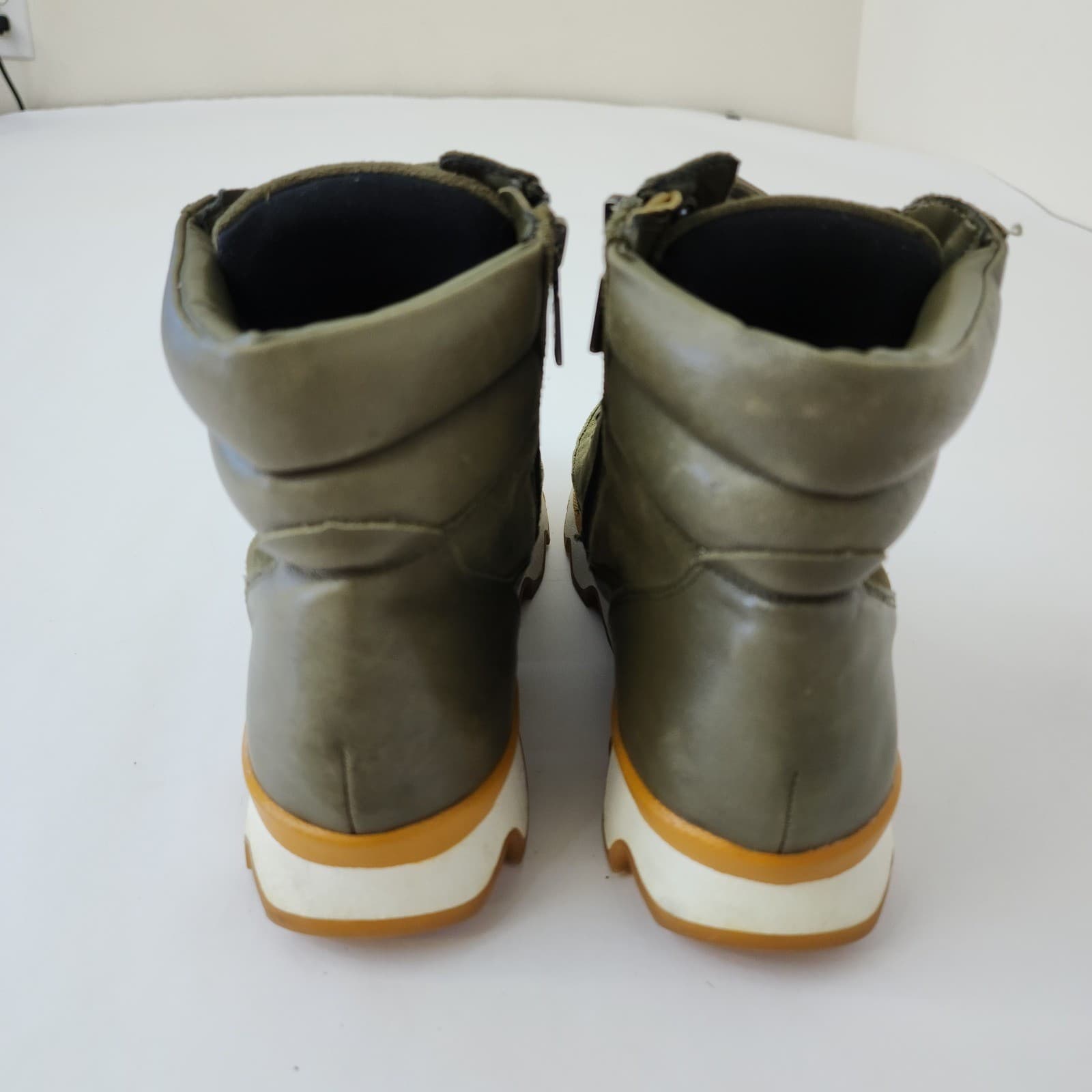 Blondo Waterproof Olive Green Leather Suede Hiker Boots B7345 31D Womens 8.5 M - Thumbnail 5