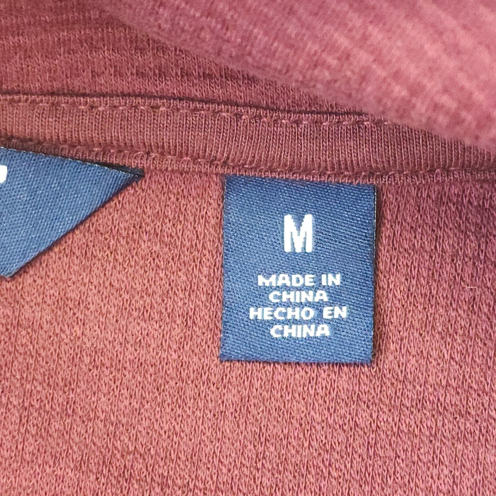 Lands End Women Burgundy Waffle Knit Funnel Neck Long Sleeve Top Size M NWT - Thumbnail 5