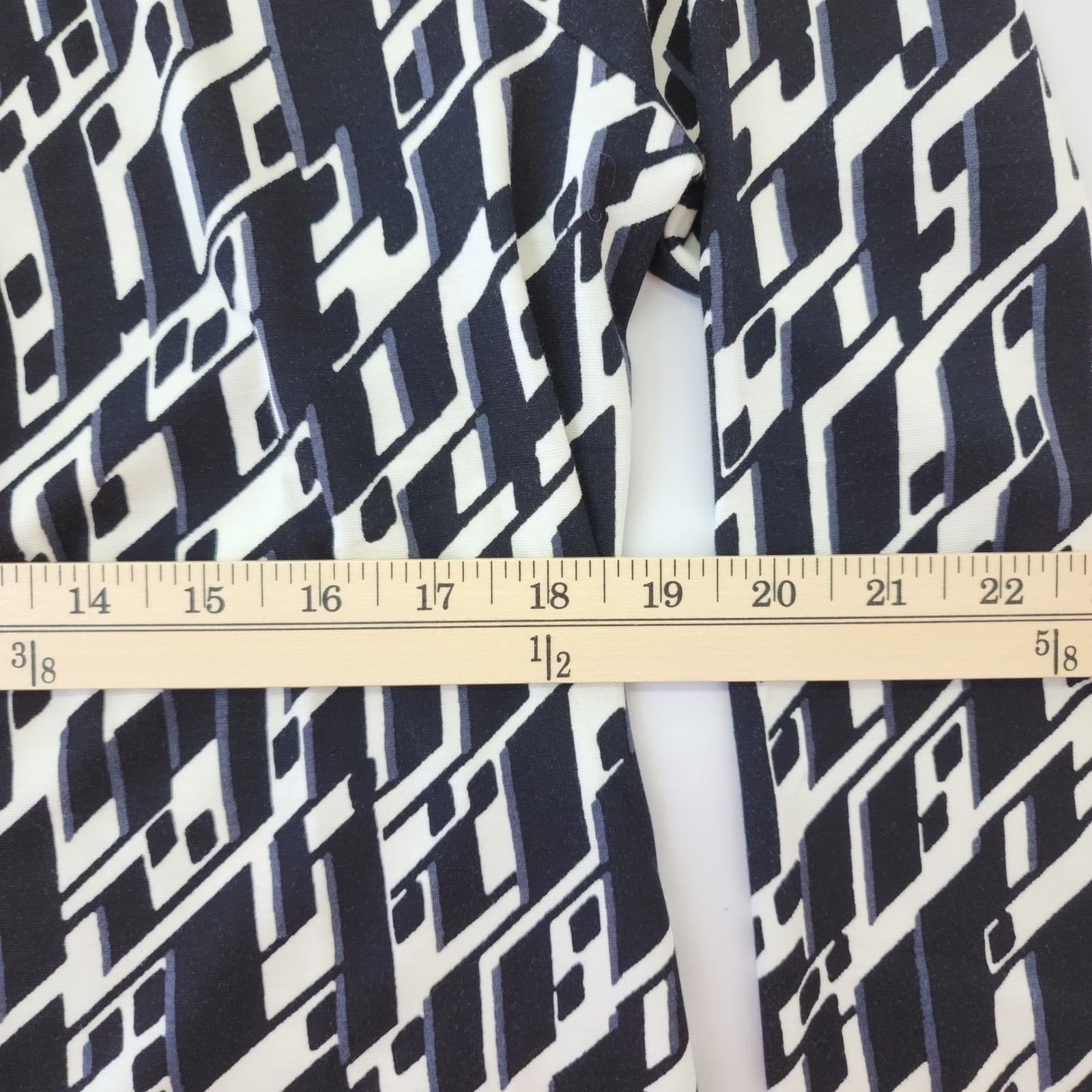 INC International Concepts Keeva Geo Chain Neck Top XL Black White NWT - Thumbnail 5