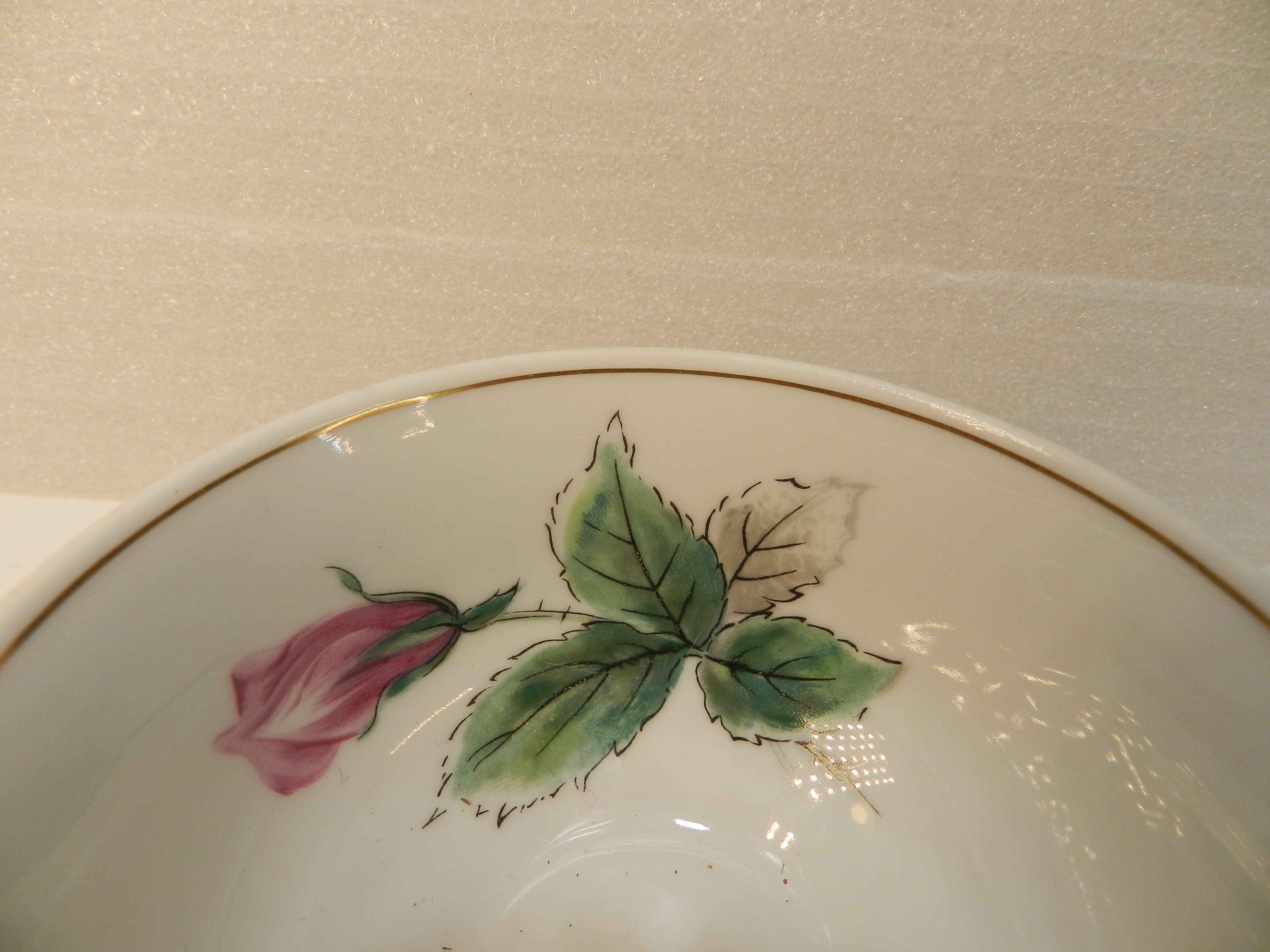 3 Vintage Rosenthal Continental Victorian Rose Tea Cups w/ Saucers (P89J) - Thumbnail 4
