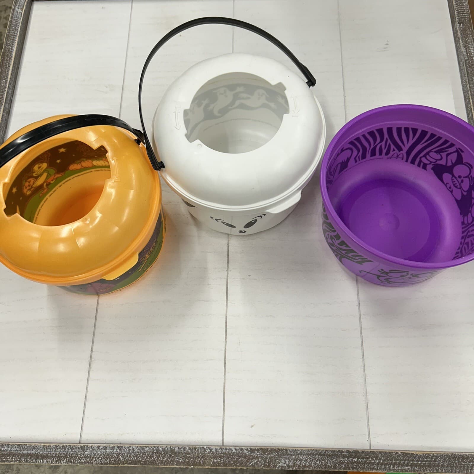 McDonalds Halloween Pail Boo Buckets Vintage 1986 LOT OF 8 Pumpkin, Witch, Ghost - Thumbnail 12