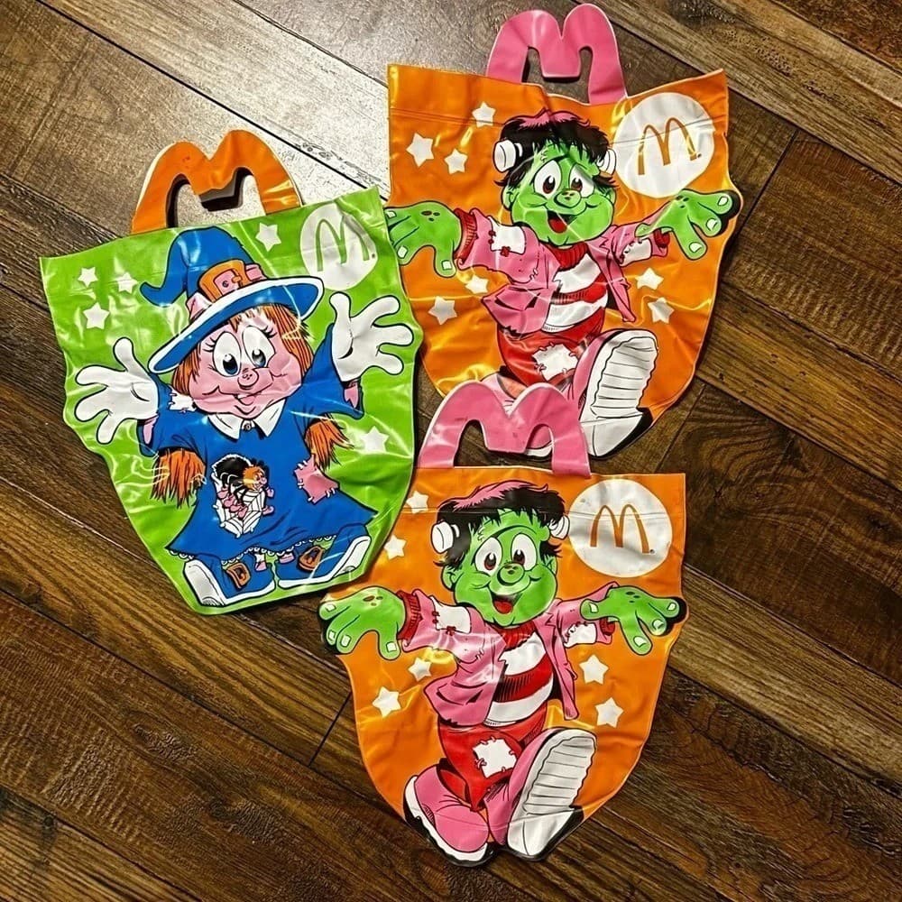 Never Used Vintage McDonald's 1990 McBoo Bag Halloween Witch & Frankenstein