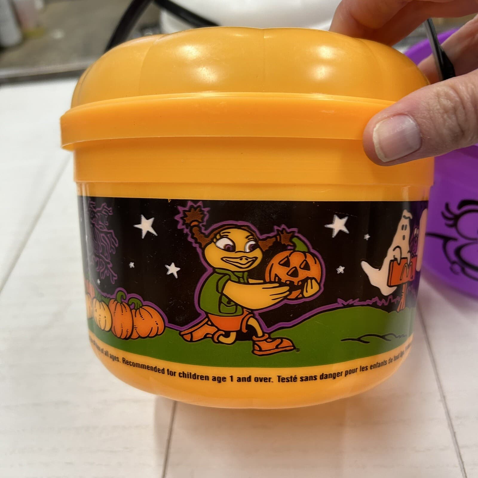 McDonalds Halloween Pail Boo Buckets Vintage 1986 LOT OF 8 Pumpkin, Witch, Ghost - Thumbnail 13