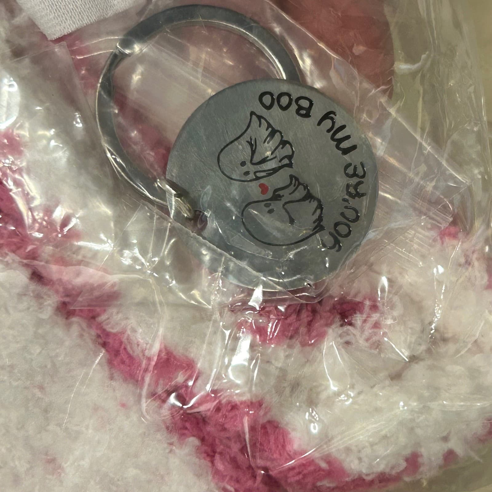 Ghost Throw Blanket Pink and White Halloween Soft Plush - Thumbnail 4