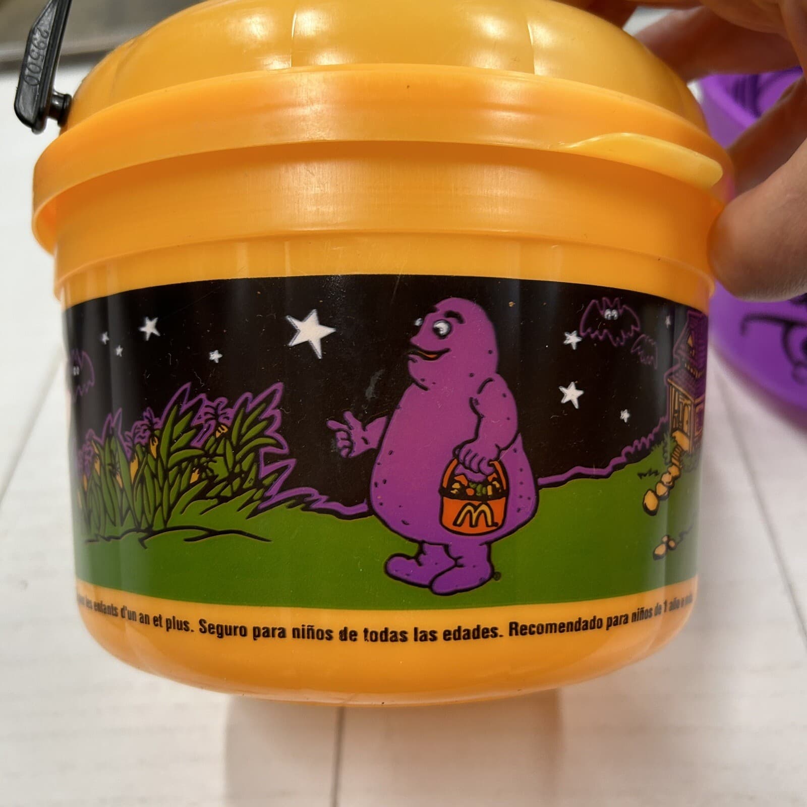 McDonalds Halloween Pail Boo Buckets Vintage 1986 LOT OF 8 Pumpkin, Witch, Ghost - Thumbnail 14