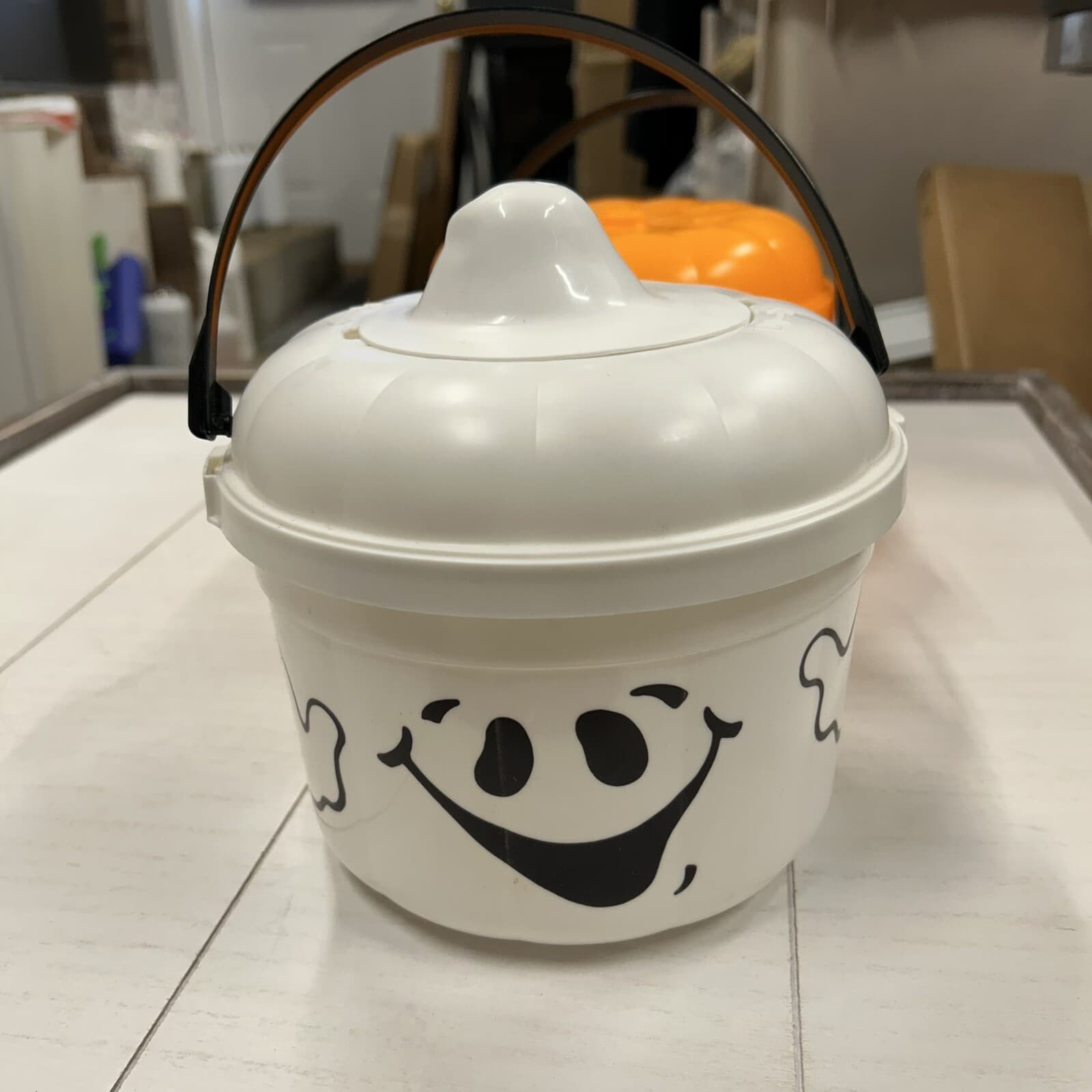 McDonalds Halloween Pail Boo Buckets Vintage 1986 LOT OF 8 Pumpkin, Witch, Ghost - Thumbnail 8